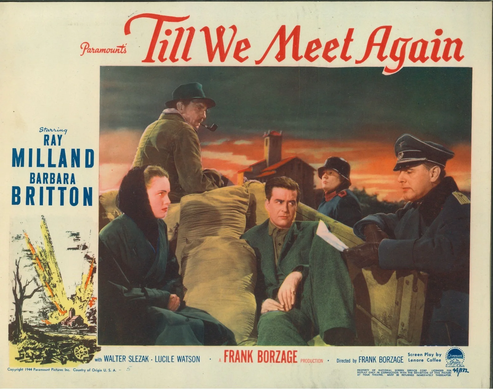 Will We Meet Again 7x ORIGINAL US Lobby Cards Frank Borzage Ray Milland 1944, image 3