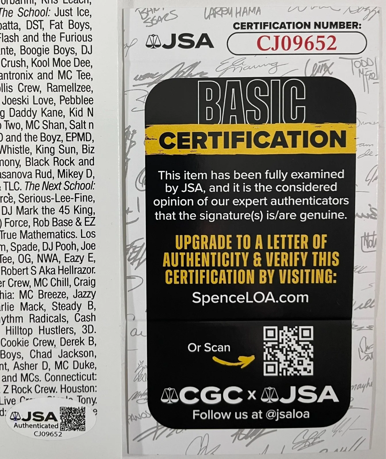 Flavor Flav — Flavor Flav Signed Public Enemy It Takes A Nation Vinyl LP Inner Sleeve JSA COA, image 4