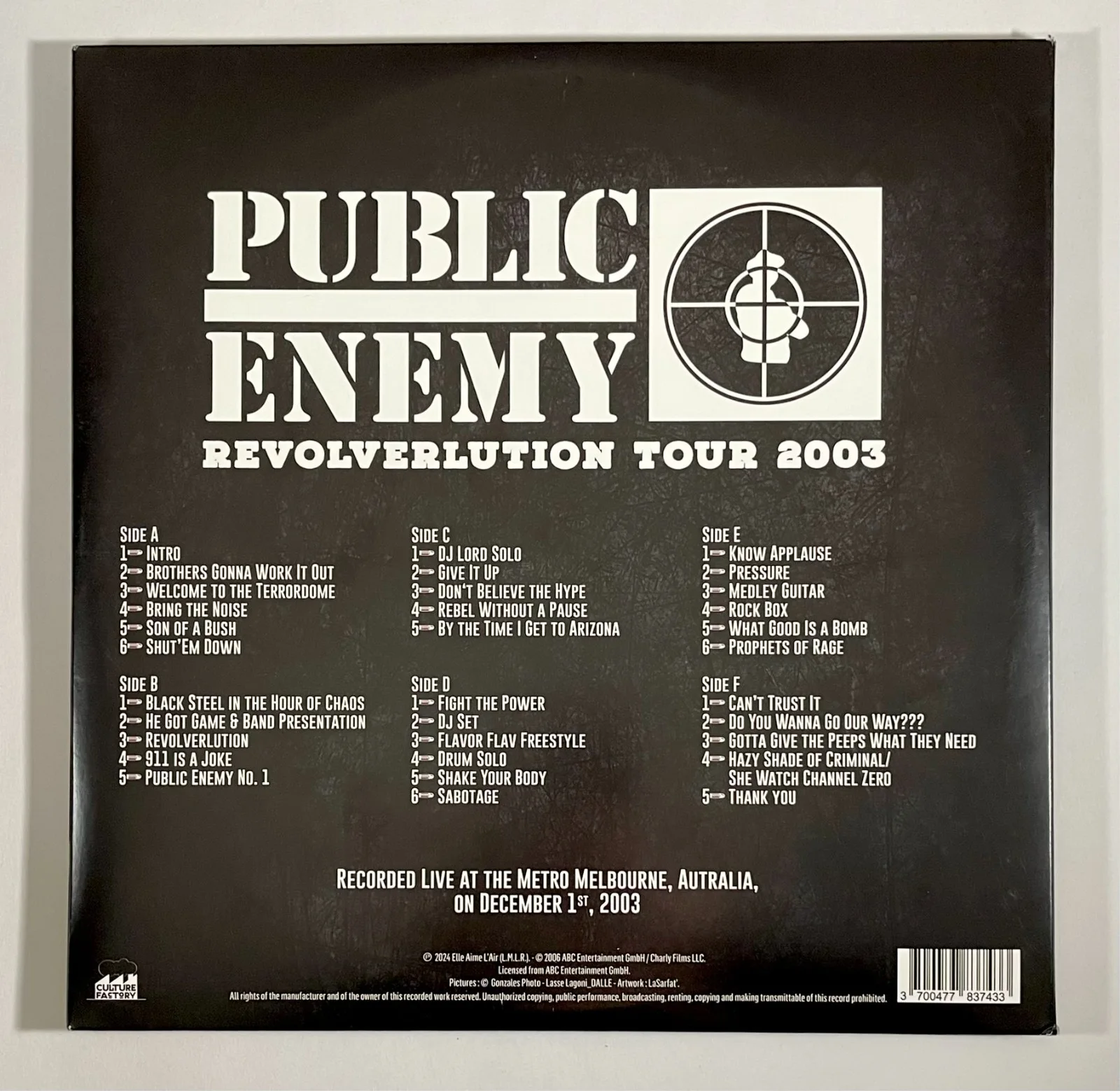 Flavor Flav — Flavor Flav Signed Public Enemy Revolverlution Tour 03 Vinyl Record LP JSA COA, image 4