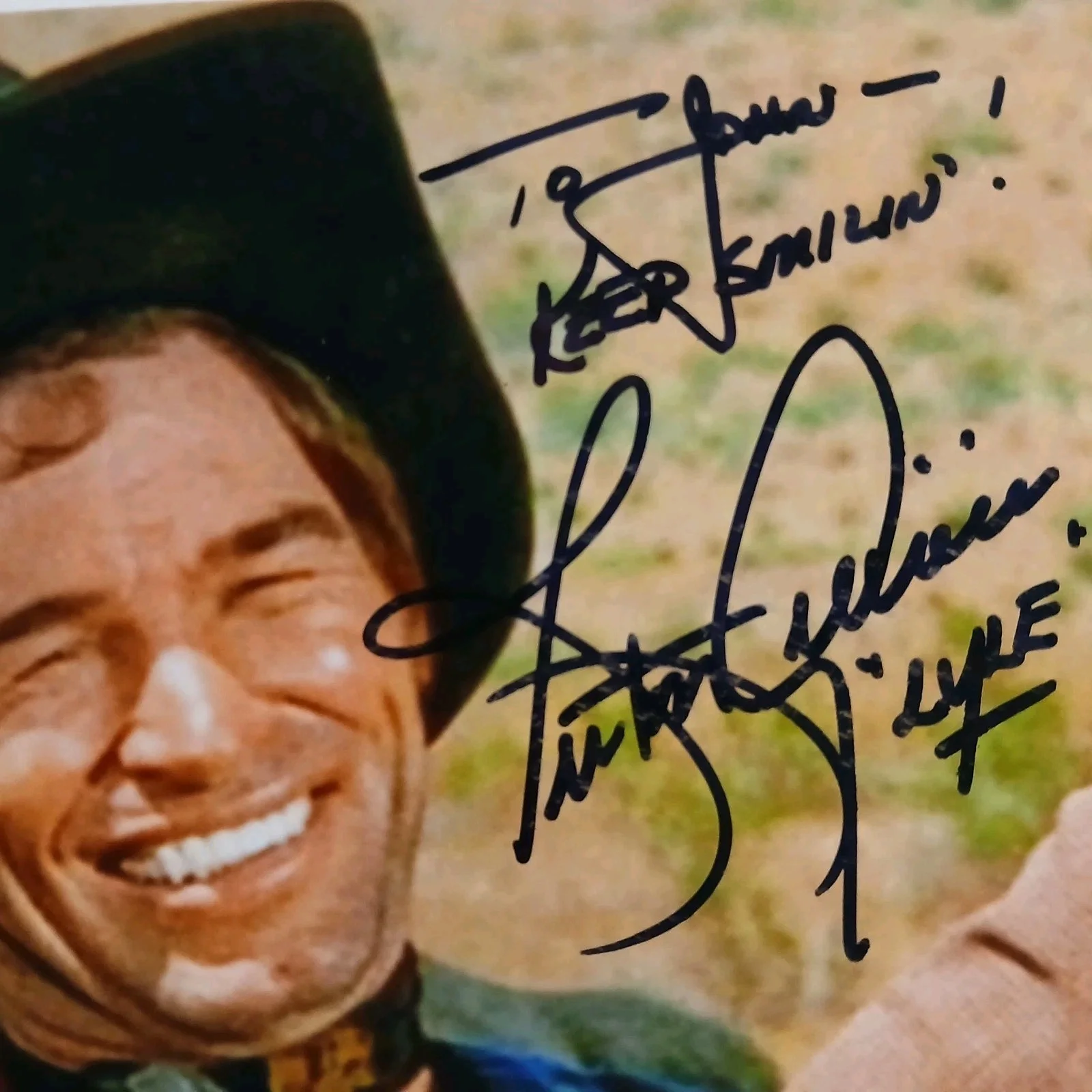 burton gilliam — burton gilliam signed 'john keep smilin' 4x6 photo blazing saddles, изображение 2