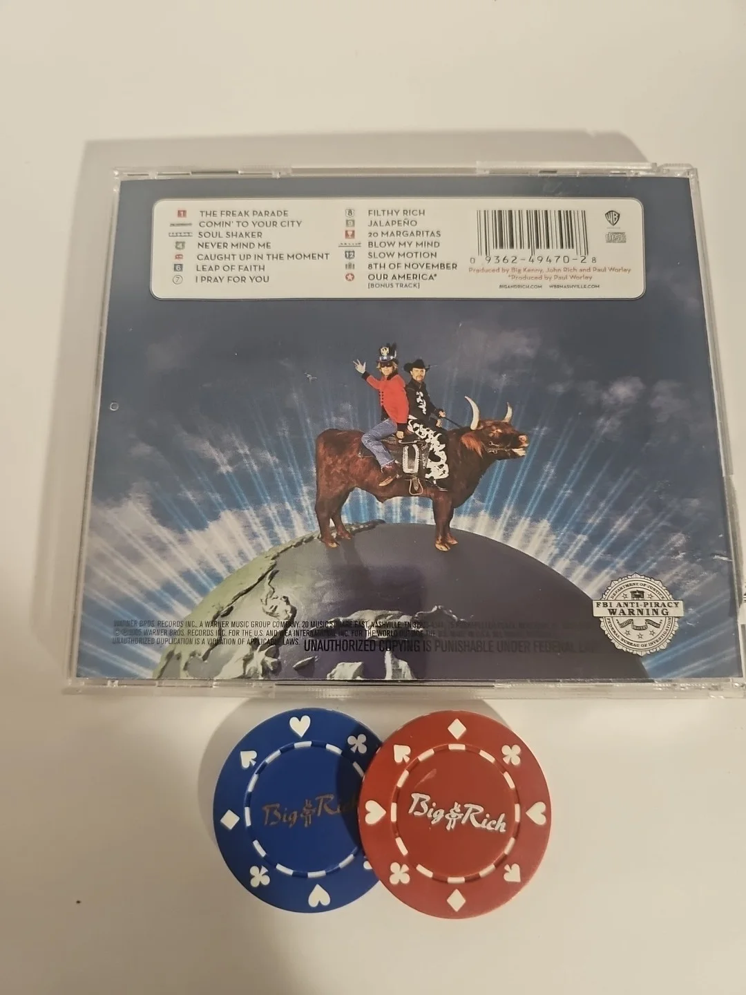 Big and Rich Autographed CD- John Rich Big Kenny Comin’ To Your City Poker Chips, изображение 3
