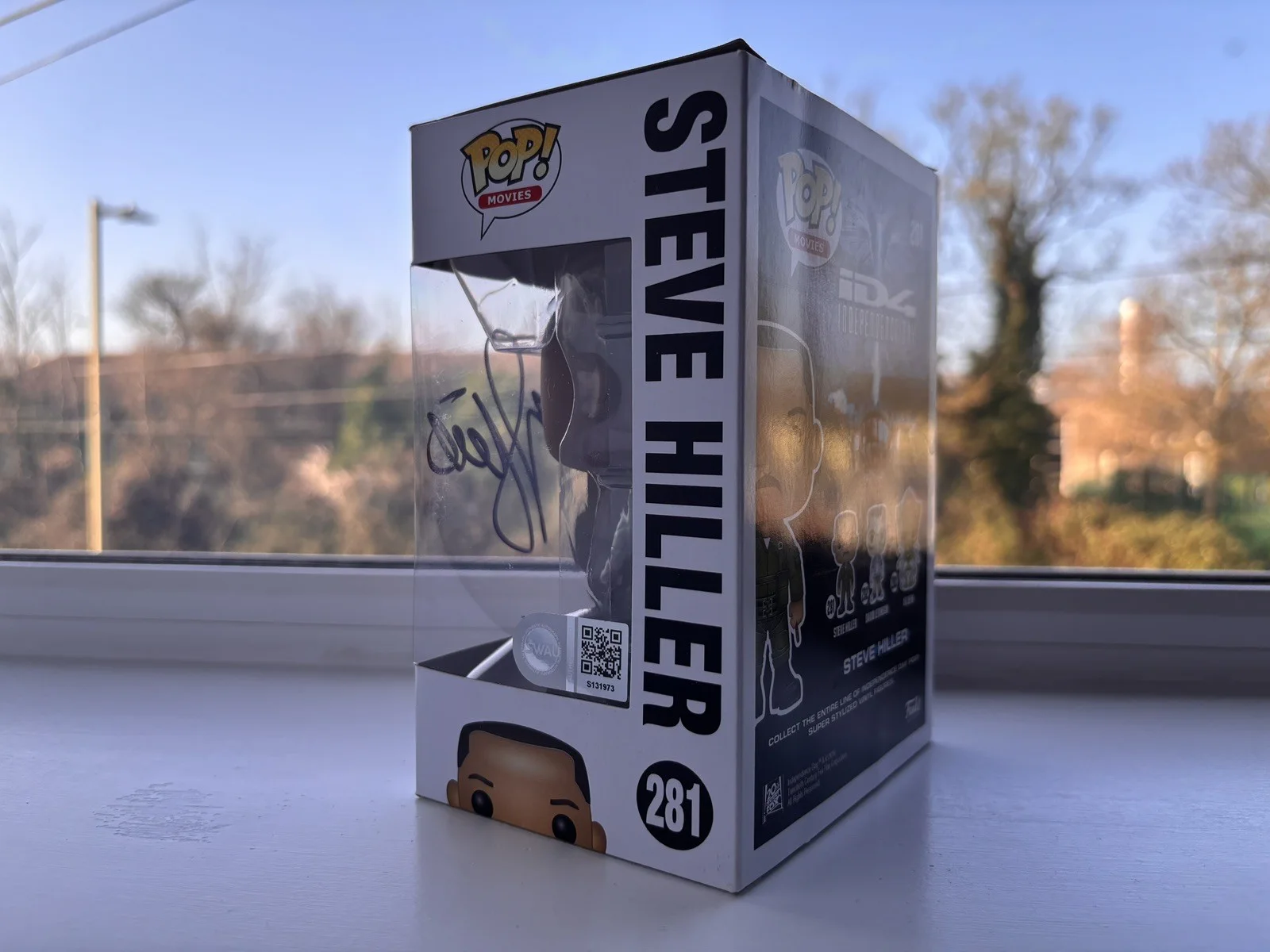 Will Smith Signed Steve Hiller Independence Day Funko POP #281 With SWAU COA, изображение 4