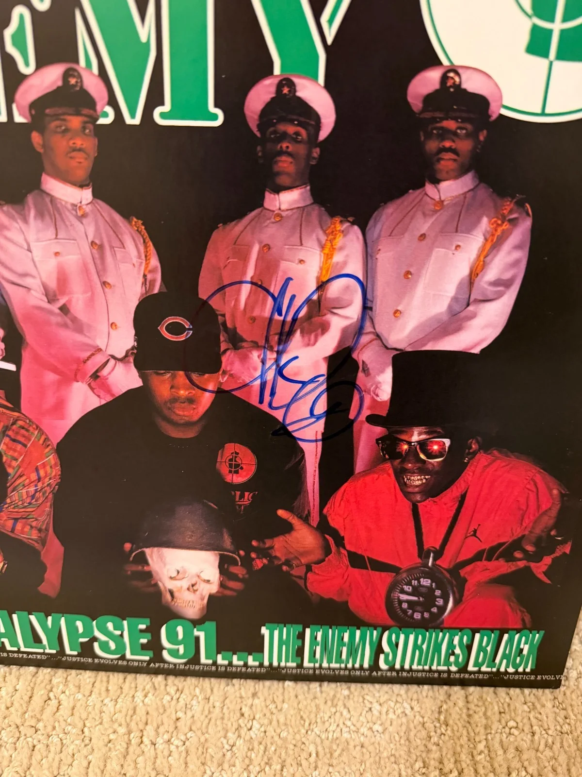 Chuck D Public Enemy Rapping Legend Signed Autograph Vinyl Album ‘Apocalypse’, image 2