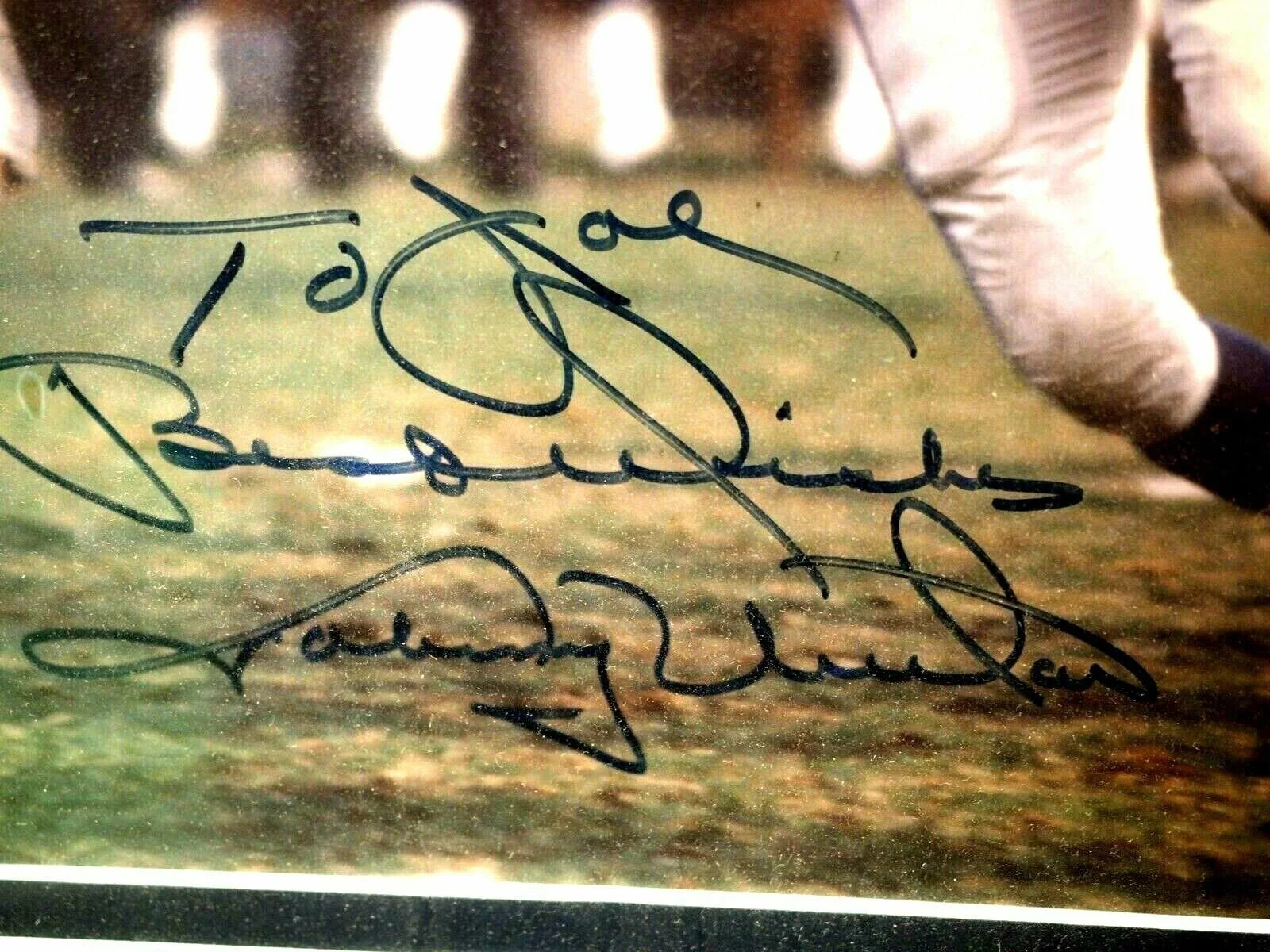 Johnny Unitas Autographed Color NFL Photo in Custom Frame, image 3