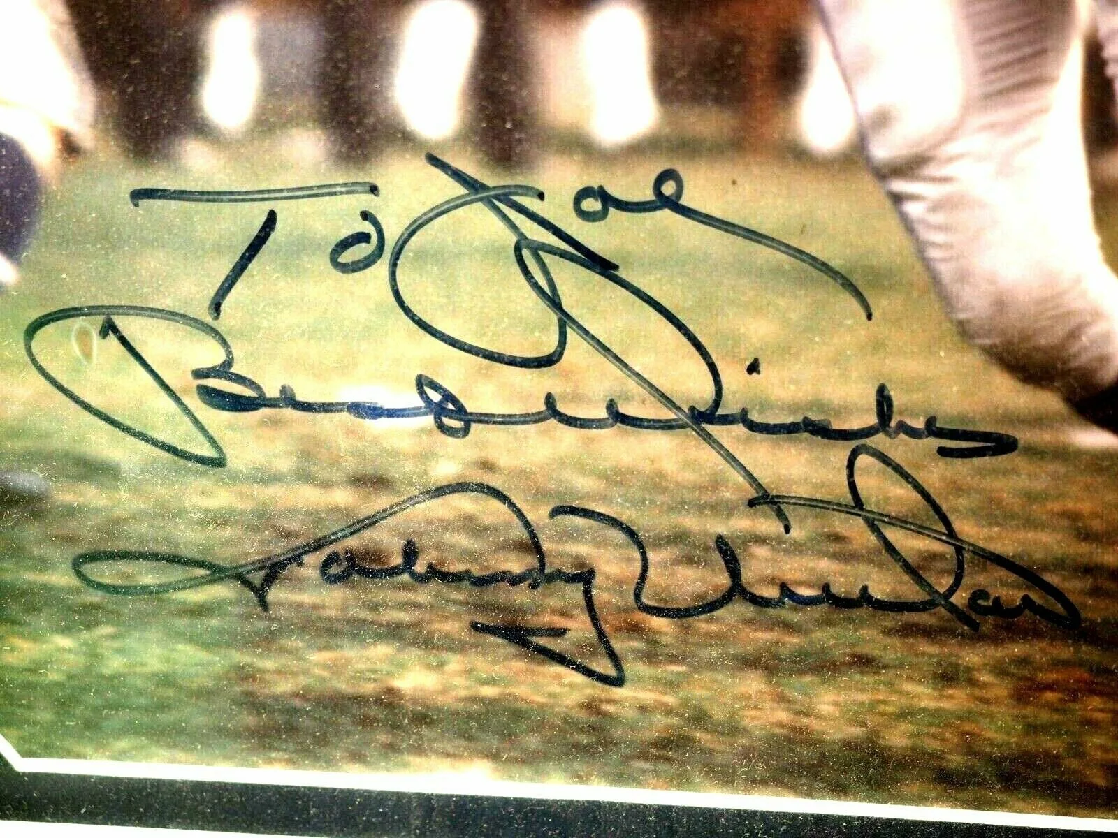 Johnny Unitas Autographed Color NFL Photo in Custom Frame, image 4