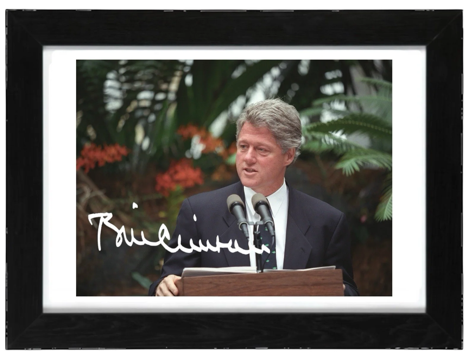Bill Clinton Signed Autograph PHOTO Pre Print 6x4/A4/ Framed, image 2