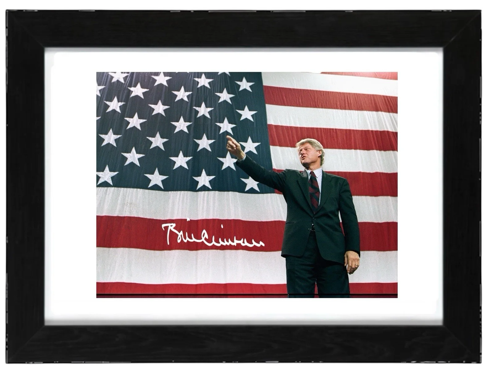 Bill Clinton Signed Autograph PHOTO Pre Print 6x4/A4/ Framed, image 2