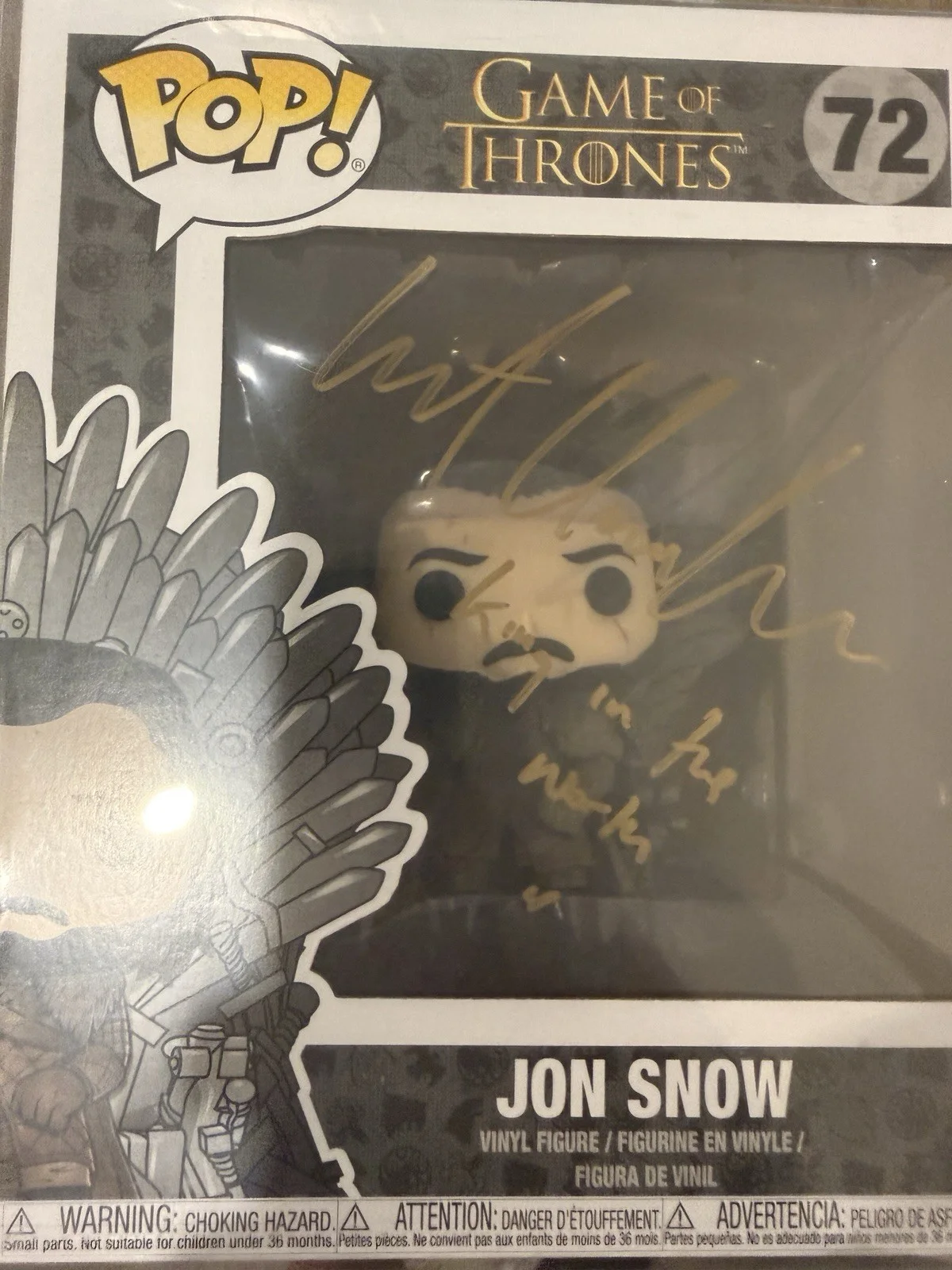 Jon Snow Signed Funko By Kit Harrington w/King In The North Inscription JSA COA, image 2