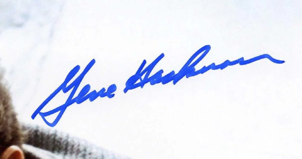 GENE HACKMAN SIGNED 11x14 PHOTO POPEYE DOYLE THE FRENCH CONNECTION BECKETT BAS, image 2