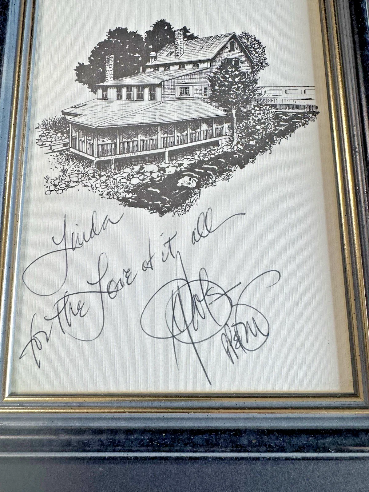 Noel Paul Stookey Signed Print “For the Love of It All” w/ Program & Clipping, image 2