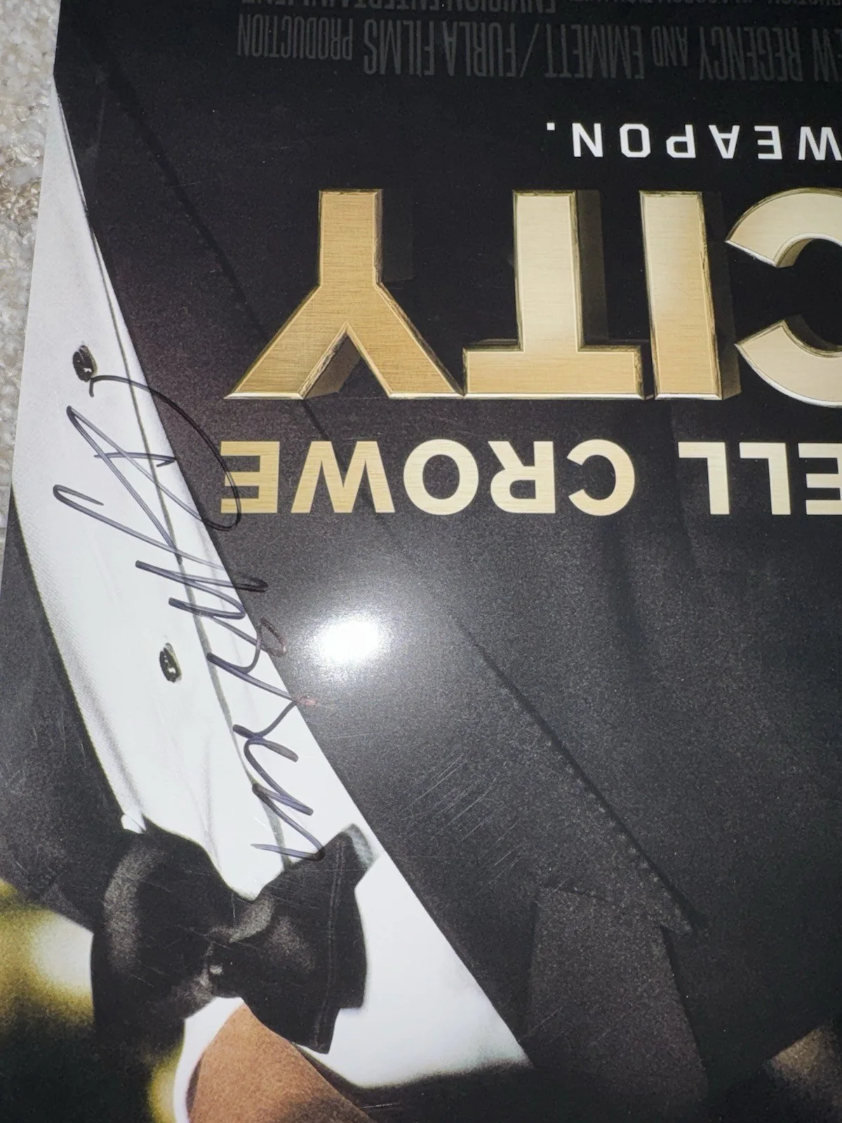 Russell Crowe Signed Poster Broken City Double Sided, image 3