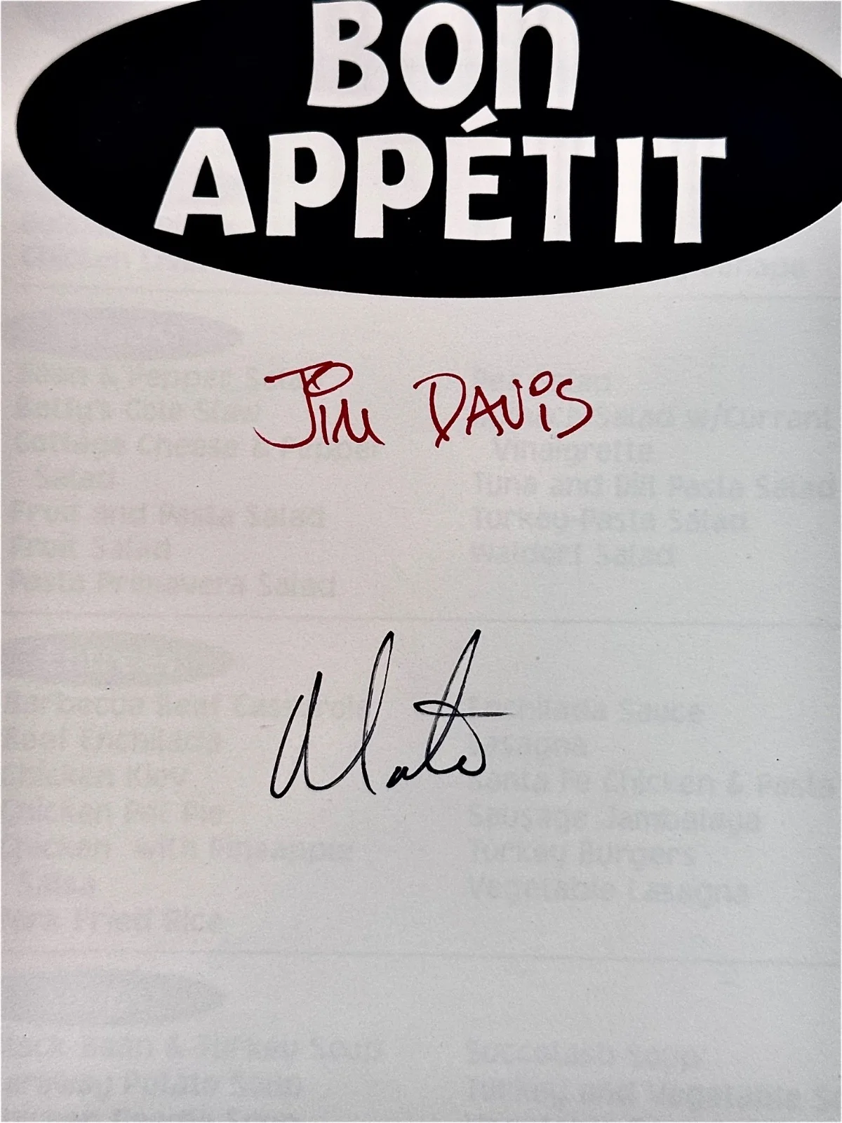 Jim Davis — Jim Davis Signed Garfield “Chez Paws” Cookbook 1997 PAWS Betty Davis Recipe, image 3