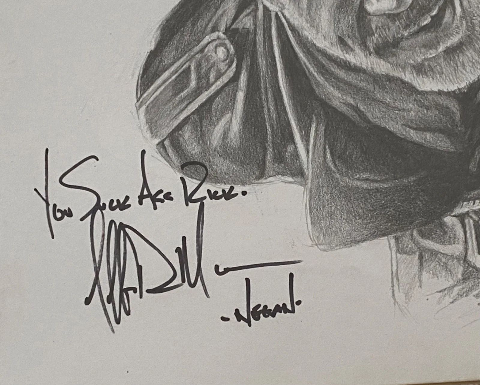 JEFFREY DEAN MORGAN WALKING DEAD “Original Art" Signed with Quote 11x14" Negan, изображение 2