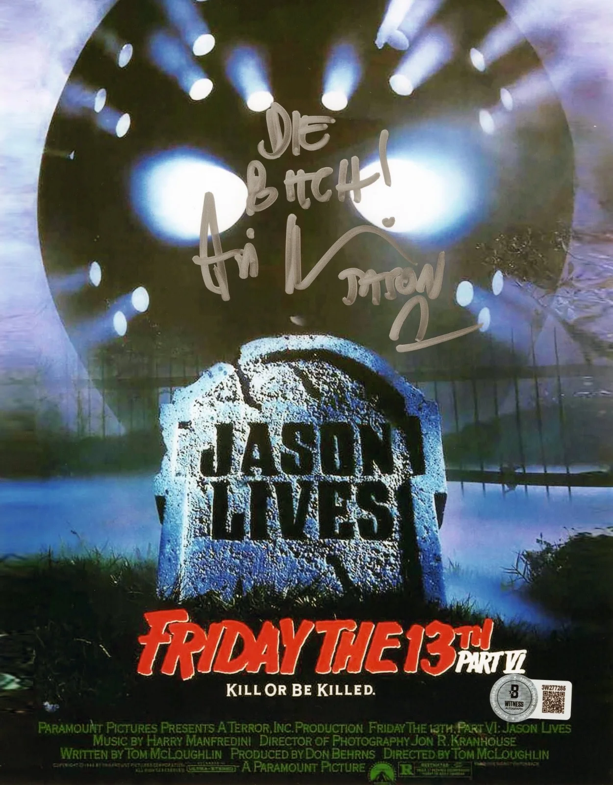 Ari Leeman — Ari Lehman Jason Voorhees Signed Friday The 13th 8x10 Photo - Beckett Witnessed