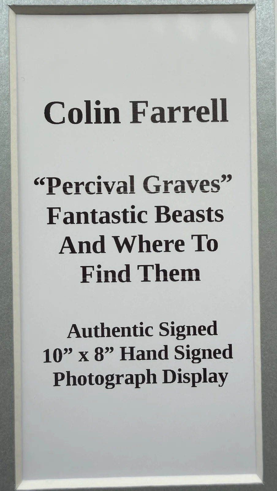 Colin Farrell “Percival Graves” Fantastic Beasts Signed Framed 16” X 12” Display, image 4