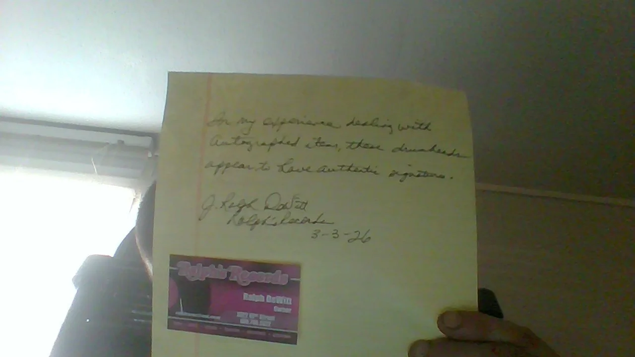 signed drum head, image 2