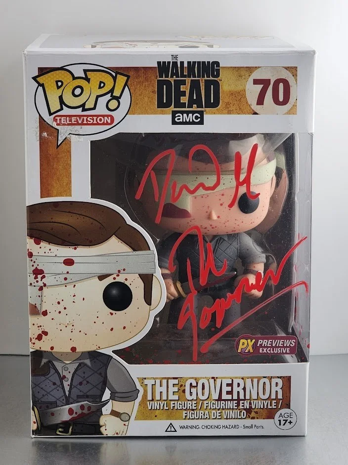 David Morrissey — David Morrissey Signed Autographed Funko Pop #70 The Governor Walking Dead 2013