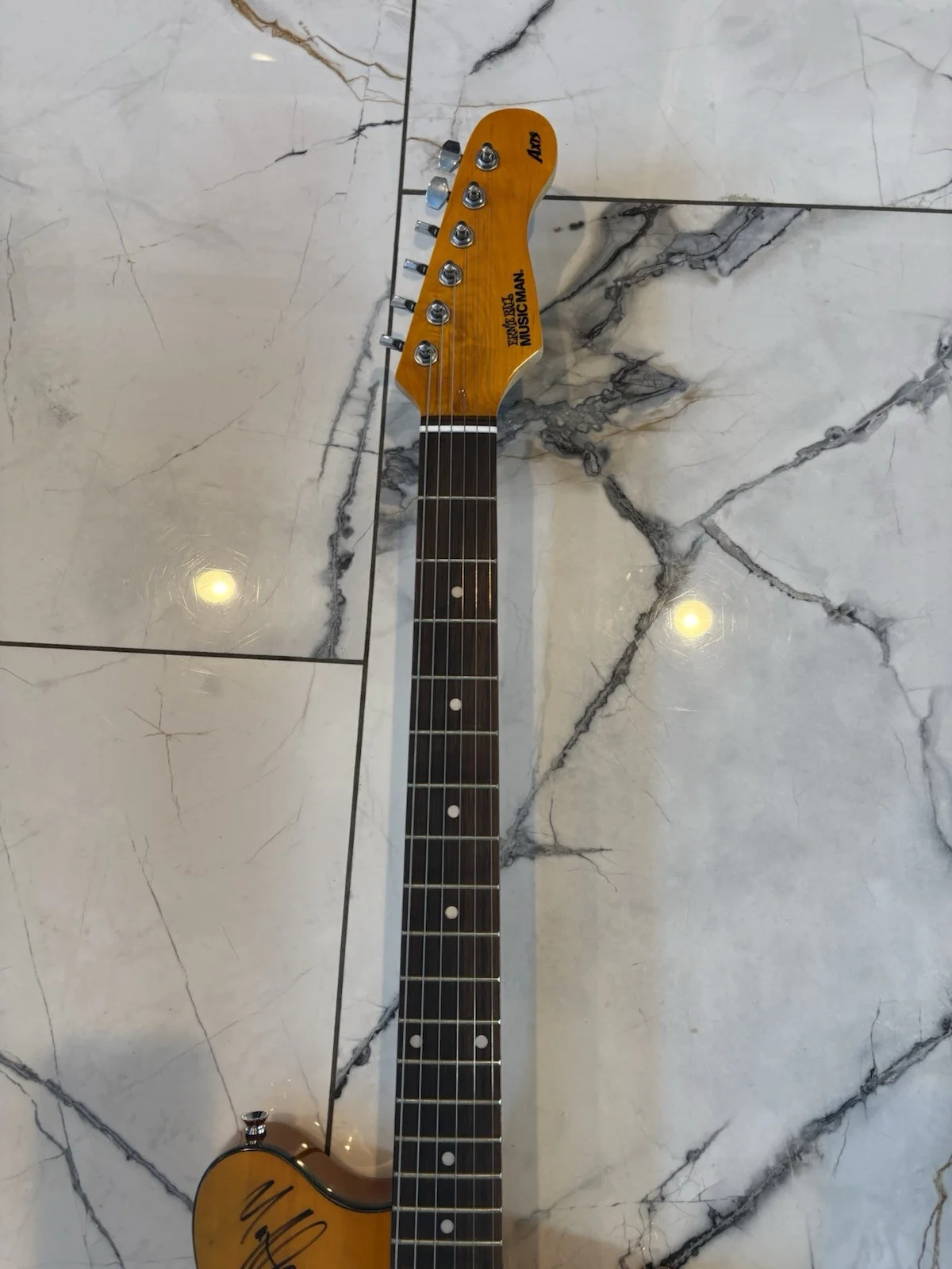 Pearl Jam Full Band Hand Signed Electric Guitar w/ COA, image 5