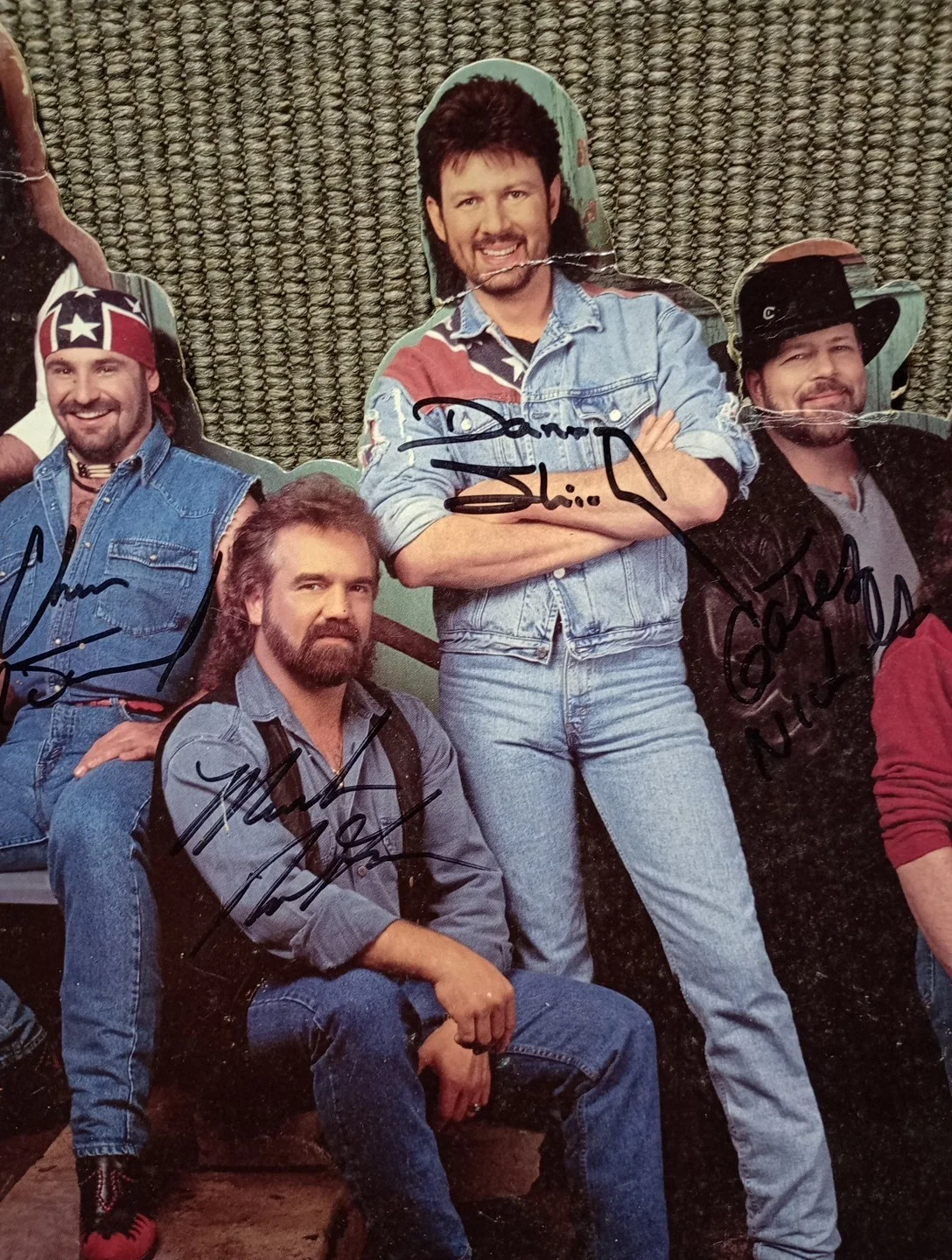 Confederate Railroad Signed stand up promotional poster Signed By All 6..., изображение 4