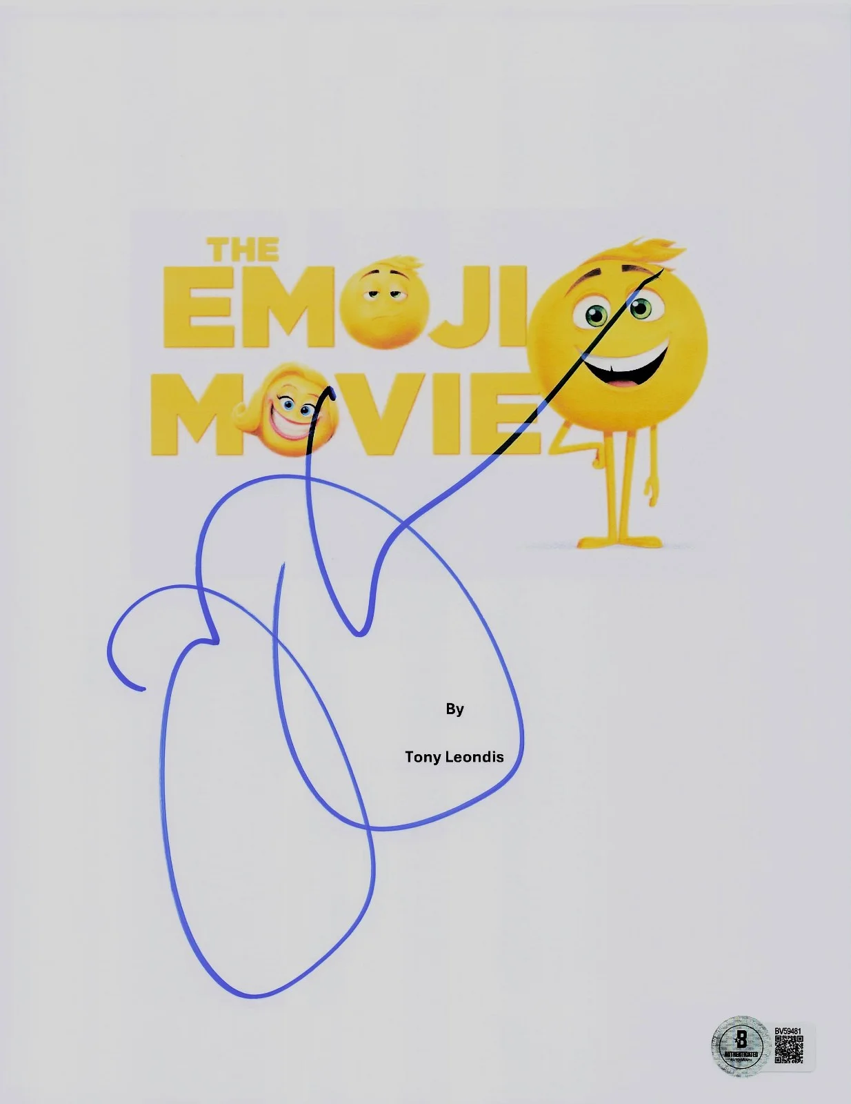 JAMES CORDEN — JAMES CORDEN SIGNED AUTOGRAPH THE EMOJI MOVIE FULL SCRIPT BECKETT BAS