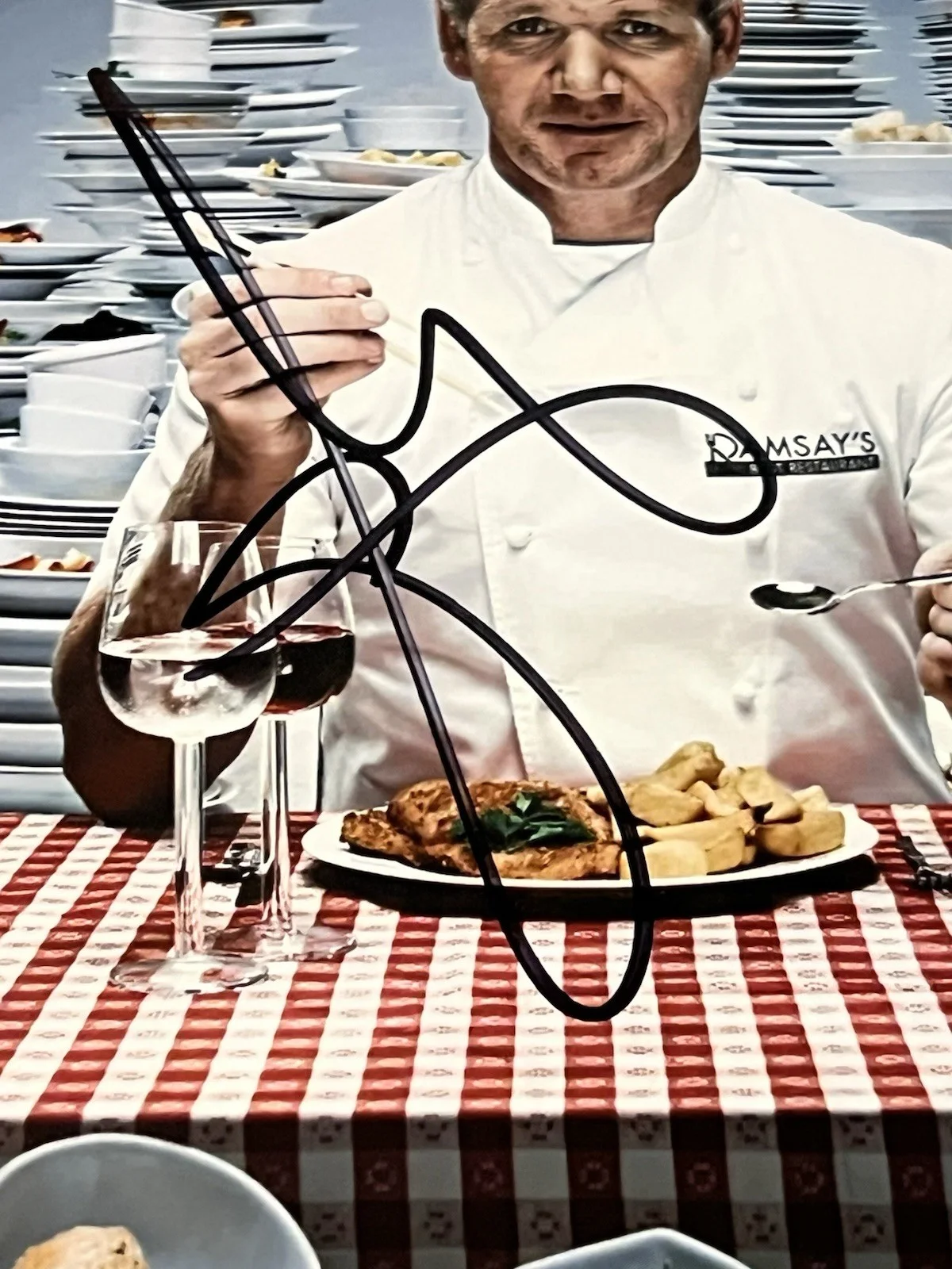 Gordon Ramsay — Gordon Ramsay Signed Photo PSA / DNA COA Autograph Auto Best Restaurant Chef, изображение 3
