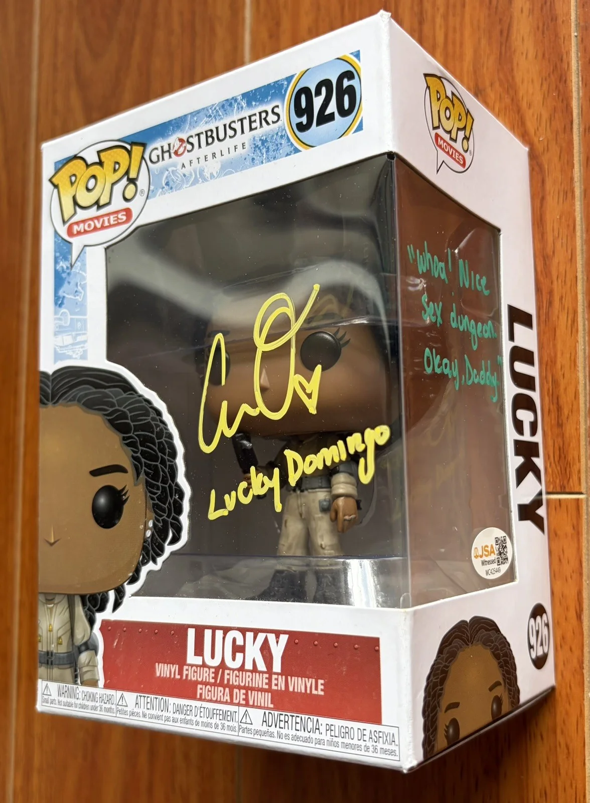 Celeste O'Connor — RARE Celeste O'Connor Signed AUTO Ghostbusters Lucky 926 Funko POP JSA INSCRIBED, image 3