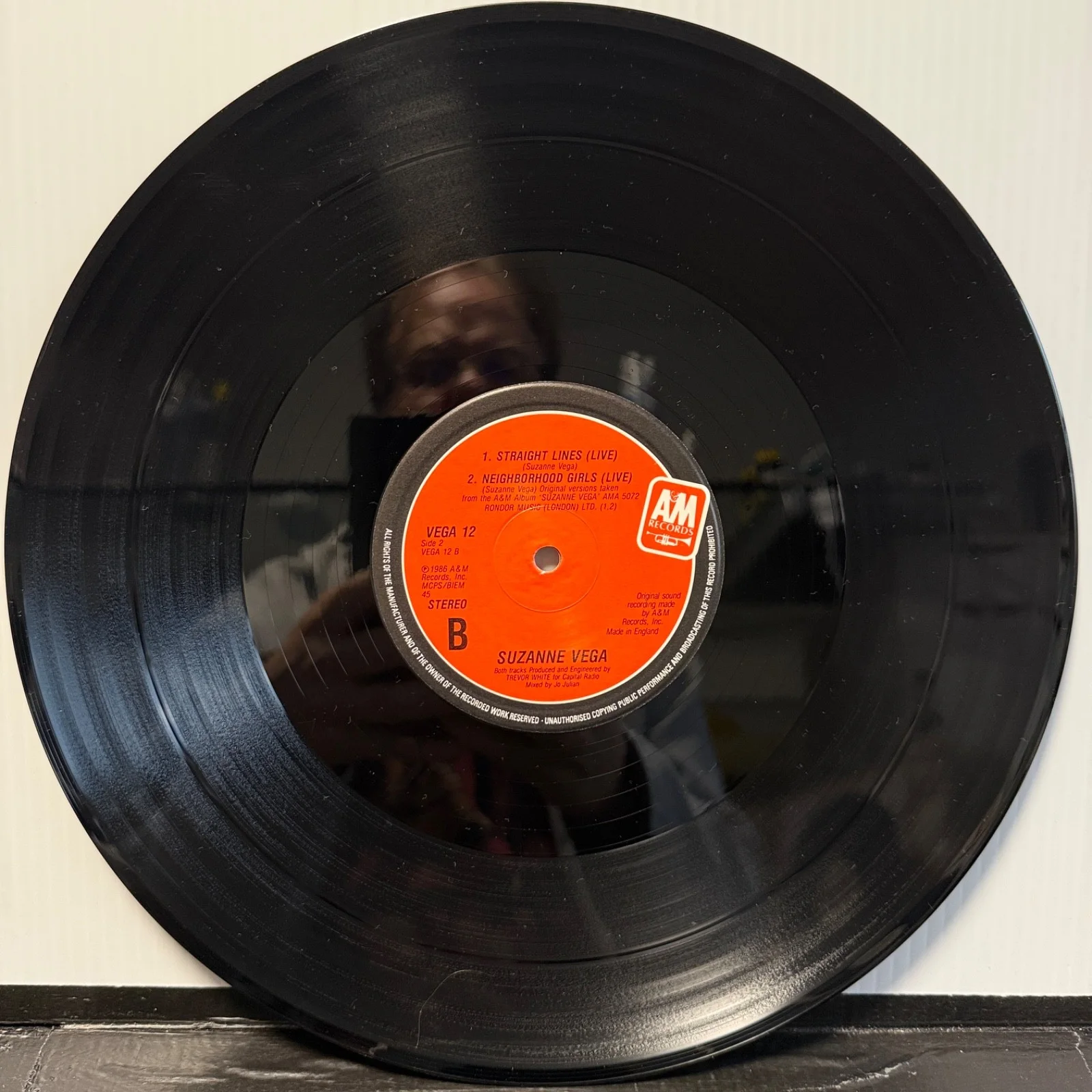 AUTOGRAPHED - SUZANNE VEGA "Luka + 2" UK PICTURE SLEEVE 12" vinyl AUTOGRAPHED, изображение 5