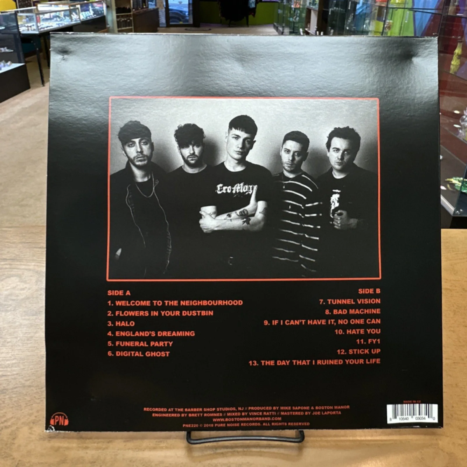 Boston Manor Welcome to the Neighbourhood Signed Splatter Vinyl Record Original, изображение 2