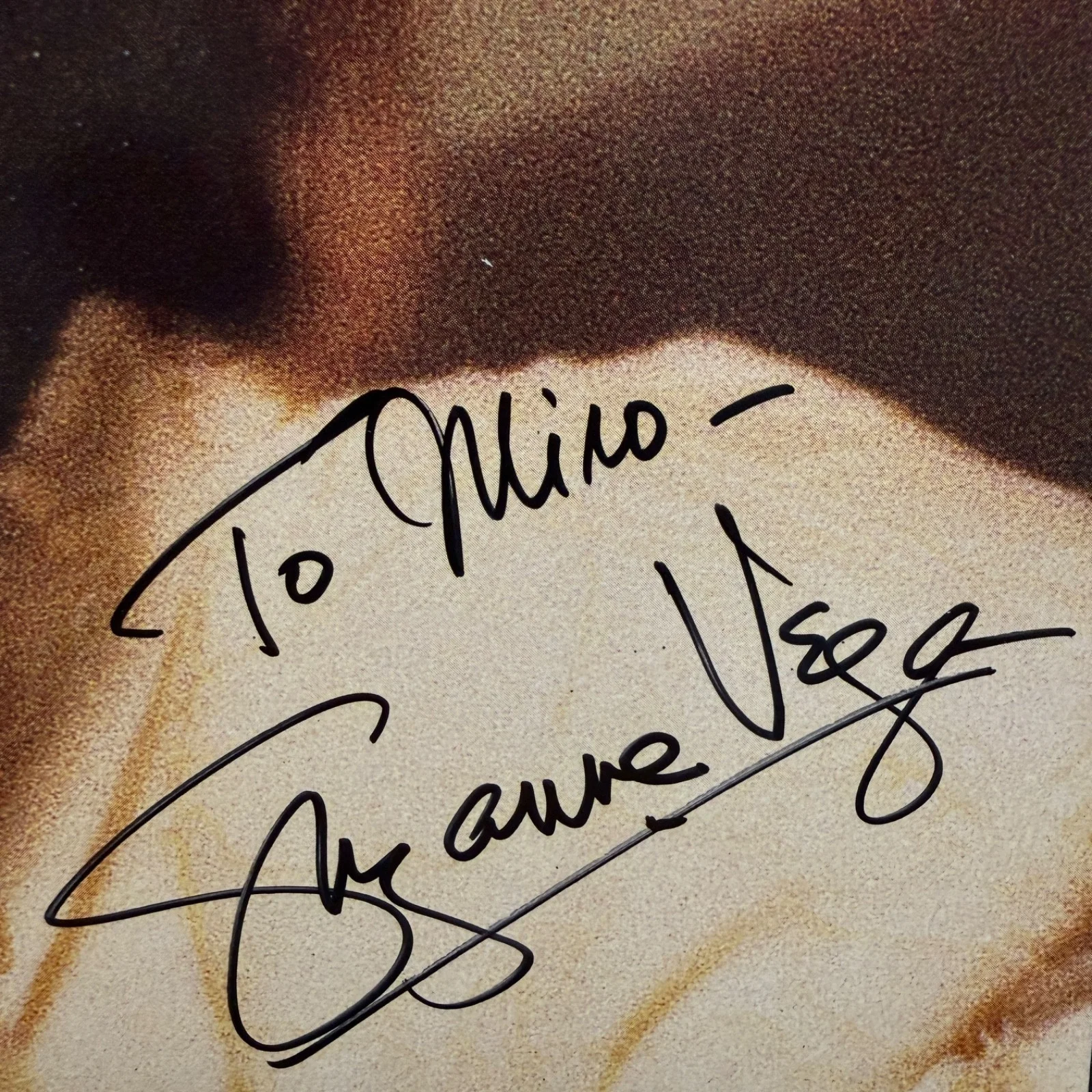AUTOGRAPHED - SUZANNE VEGA "Solitude Standing" TRANSLUCENT vinyl record US PROMO, image 4
