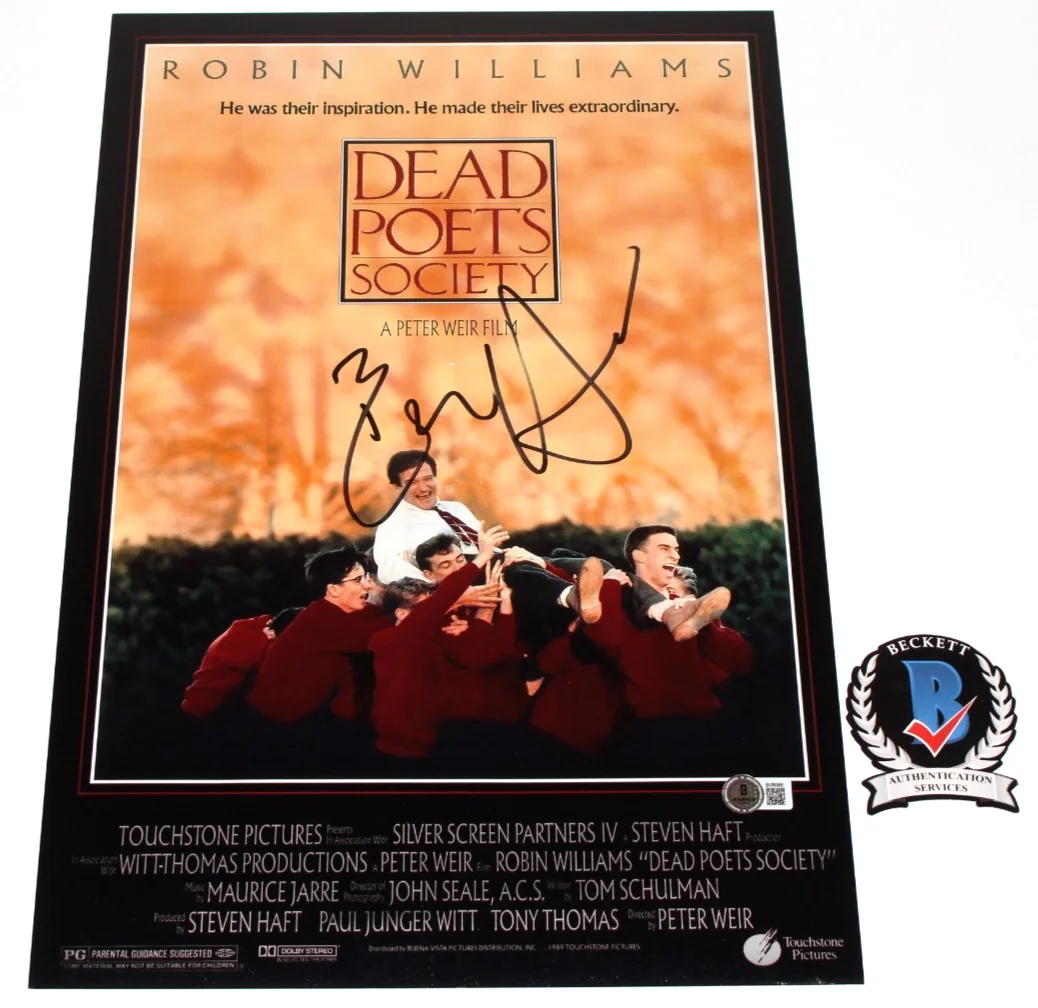 ETHAN HAWKE SIGNED 'DEAD POET'S SOCIETY' 12x18 MOVIE POSTER ACTOR BECKETT COA, изображение 2