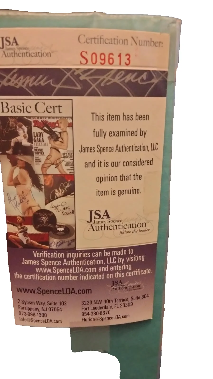 Jennifer Garner signed cut with photo JSA Cert., image 2