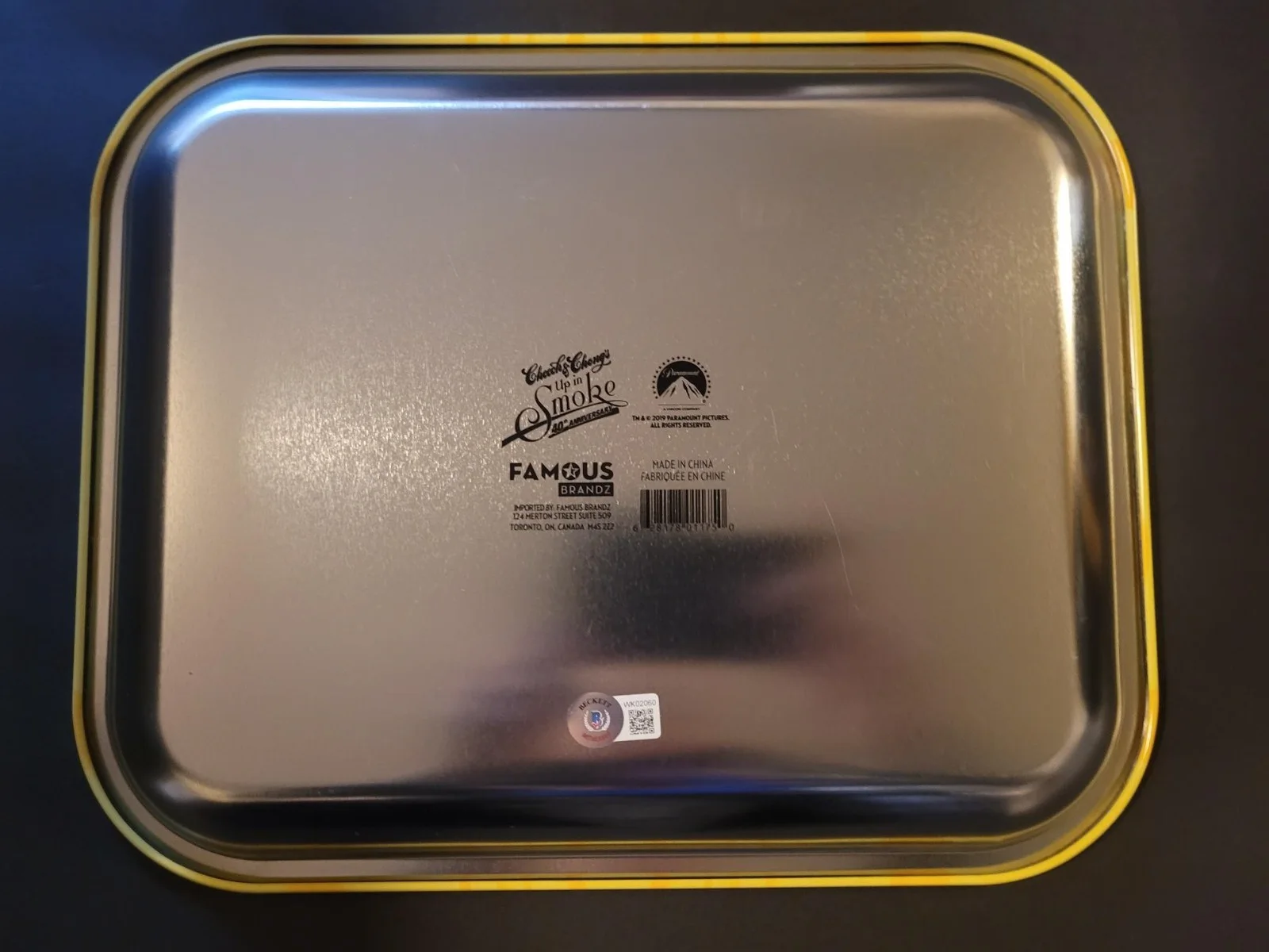 CHEECH, CHONG — "CHEECH AND CHONG " DUAL AUTOGRAPH 13X11 RECREATION TRAY PROP!! BECKETT WITNESS, изображение 2