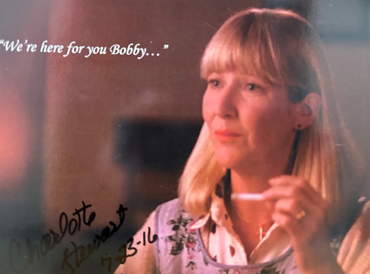 CHARLOTTE STEWART — CHARLOTTE STEWART Signed autograph. Twin Peaks, Tremors. Framed, изображение 2