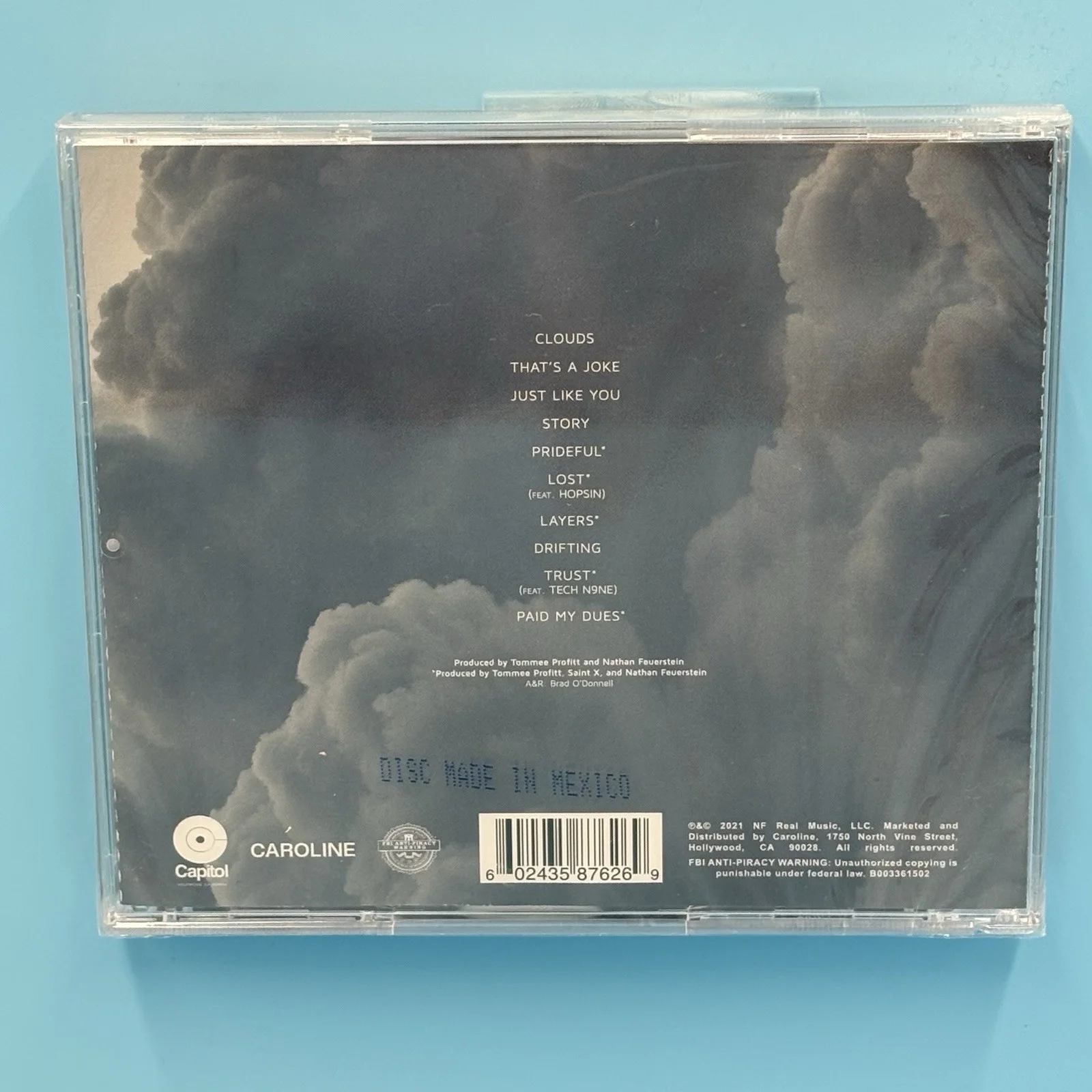 2021 CLOUDS THE MIXTAPE SEALED CD SIGNED AUTO BY NF NATHAN FEUERSTEIN RAPPER, image 2