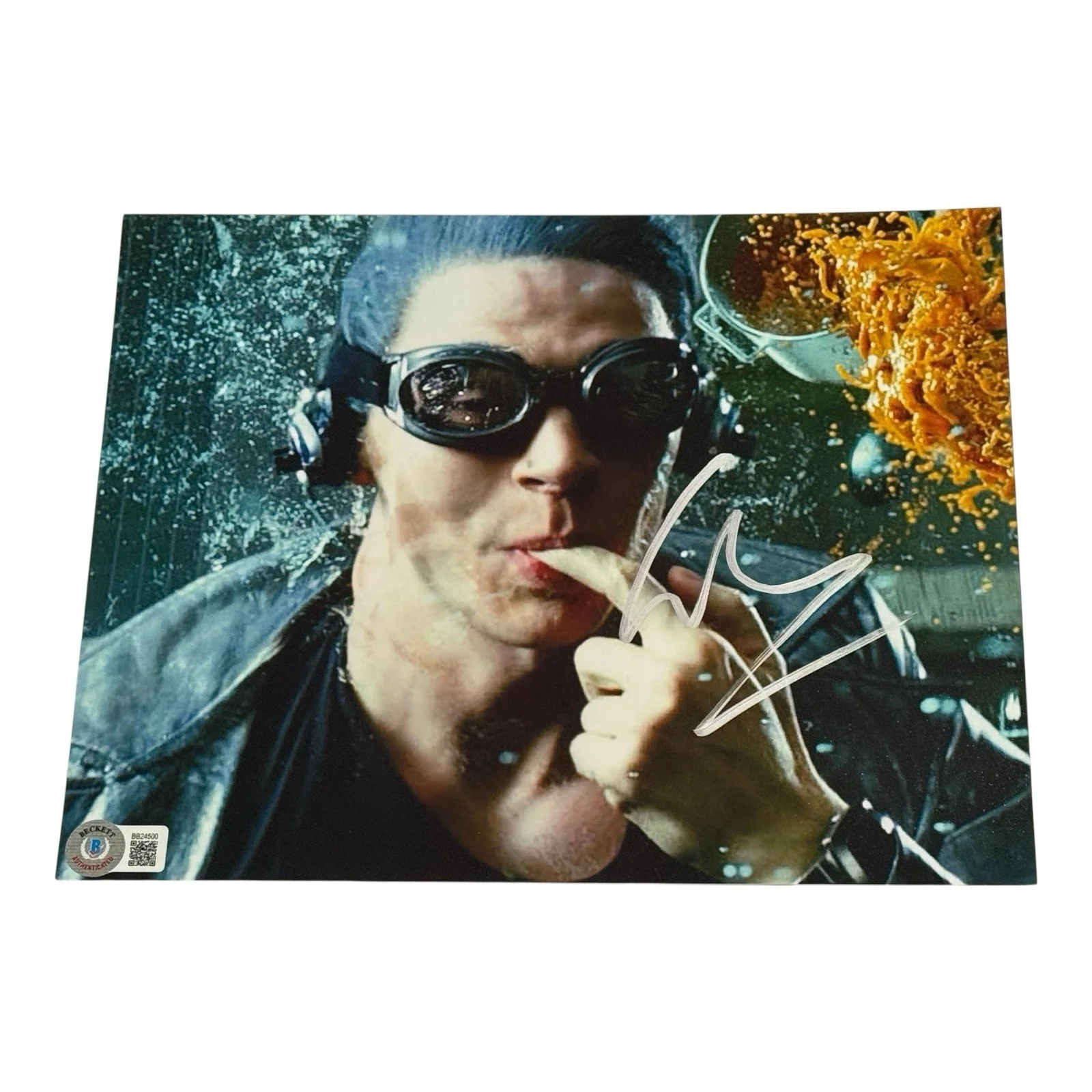 EVAN PETERS — EVAN PETERS SIGNED X-MEN PHOTO 8X10 QUICKSILVER AUTOGRAPH WANDAVISION MARVEL COA