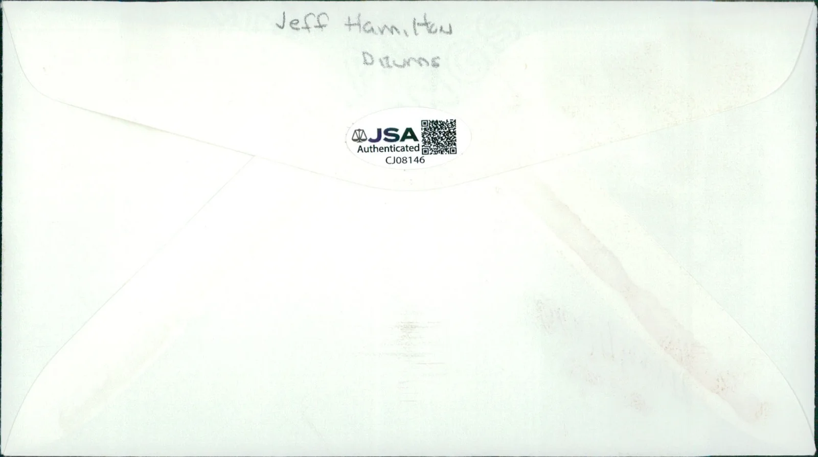 Jeff Hamilton Jazz Drummer Signed First Day Issue Cachet JSA Authenticated, image 2