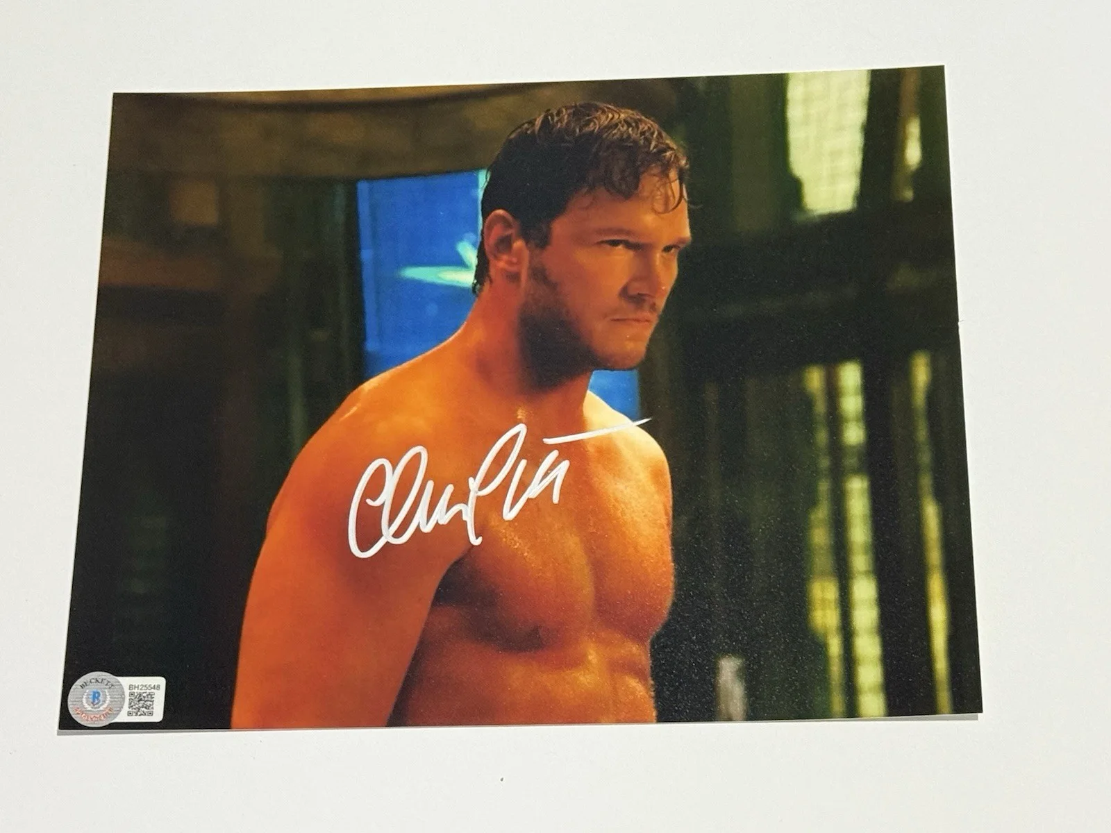 Chris Pratt Guardians Of The Galaxy Signed 8x10 Photo Beckett BAS COA, изображение 2