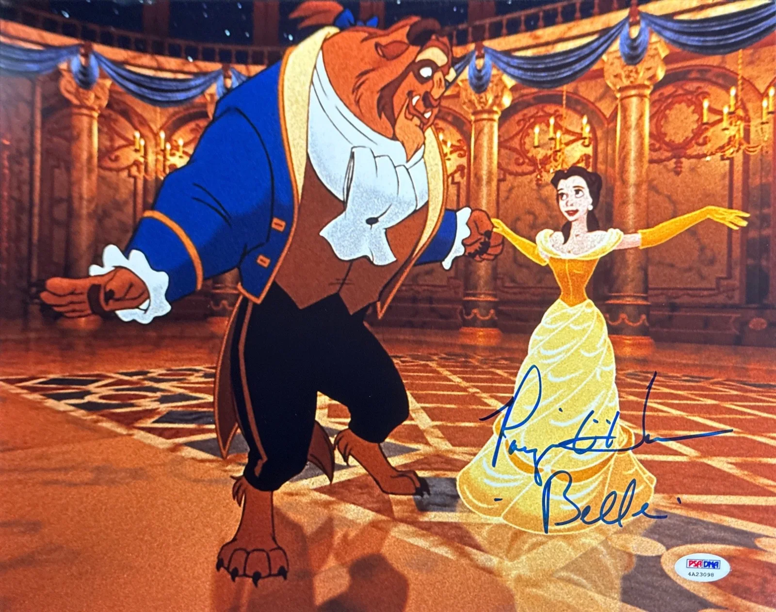 Paige O'Hara — Paige O'Hara Signed 11x14 Disney Beauty & The Beast PSA 4A23098, изображение 2