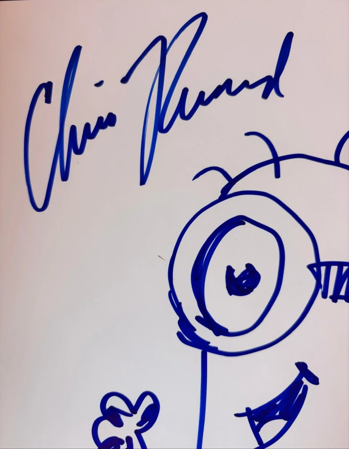 Chris Renaud — CHRIS RENAUD SIGNED AUTOGRAPHED 8X10 RARE HAND SKETH DESPICABLE ME PSA, image 2