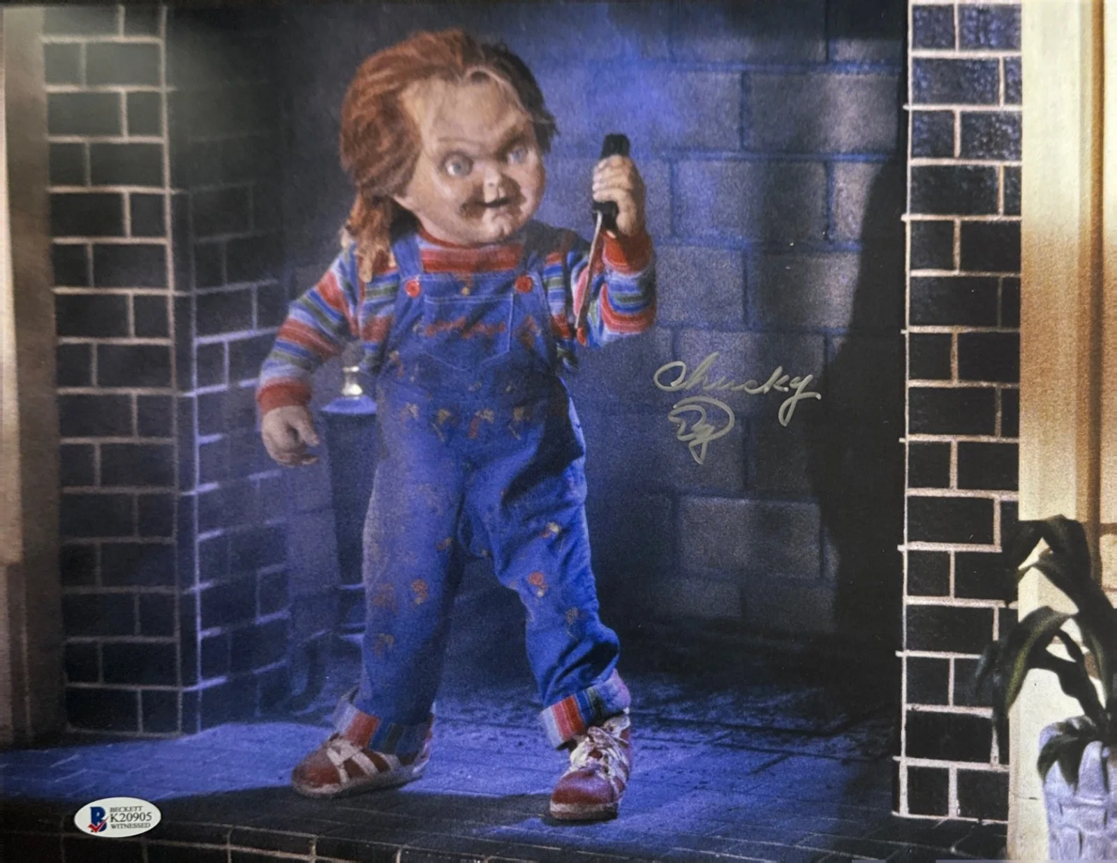 Ed Gale — Ed Gale Signed 11x14 Chucky Photo BAS K20905, image 2