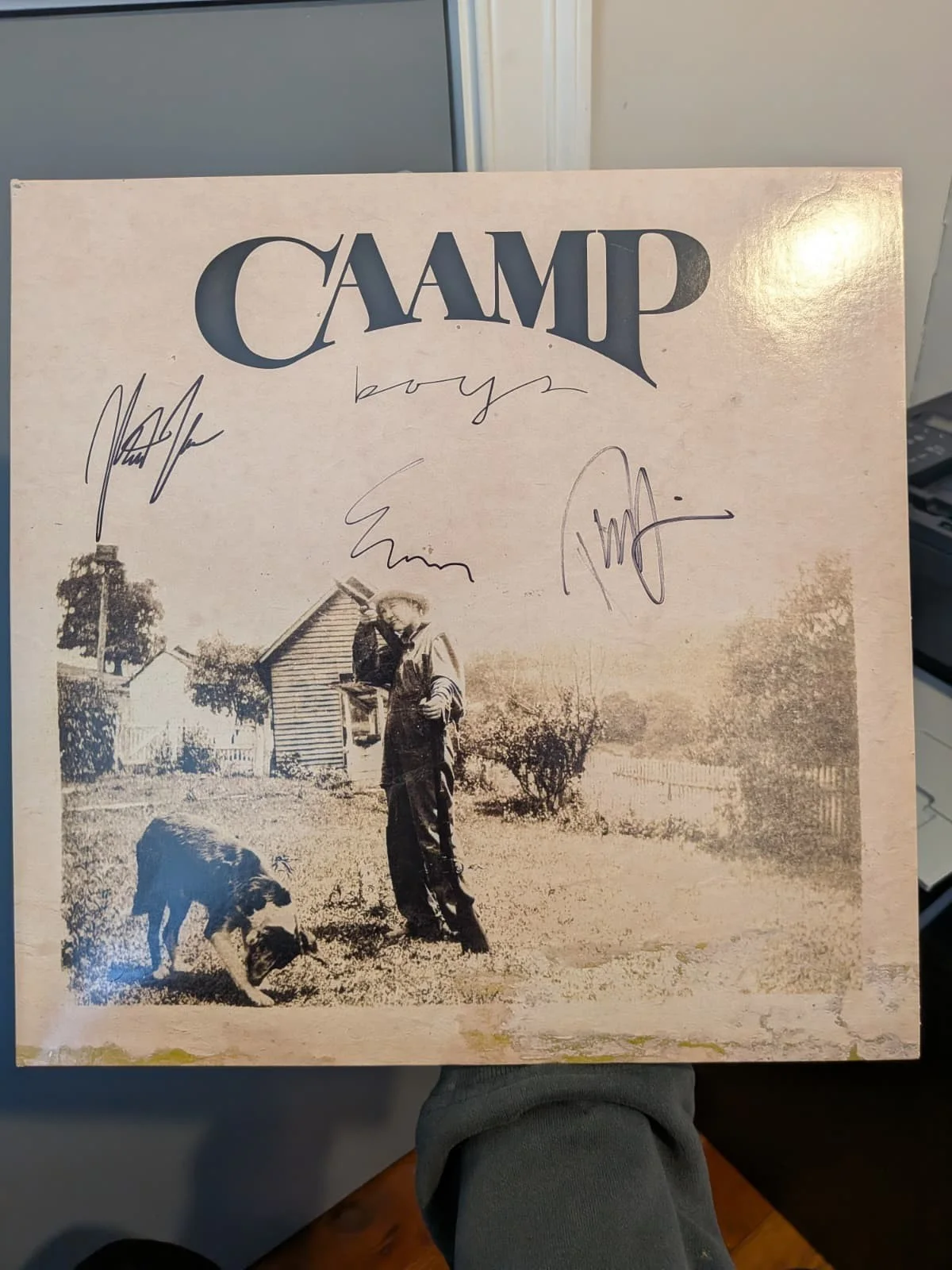 CAAMP Boys Red Marble Vinyl Signed Taylor Meier Evan Westfall Matt Vinson 2019, image 2