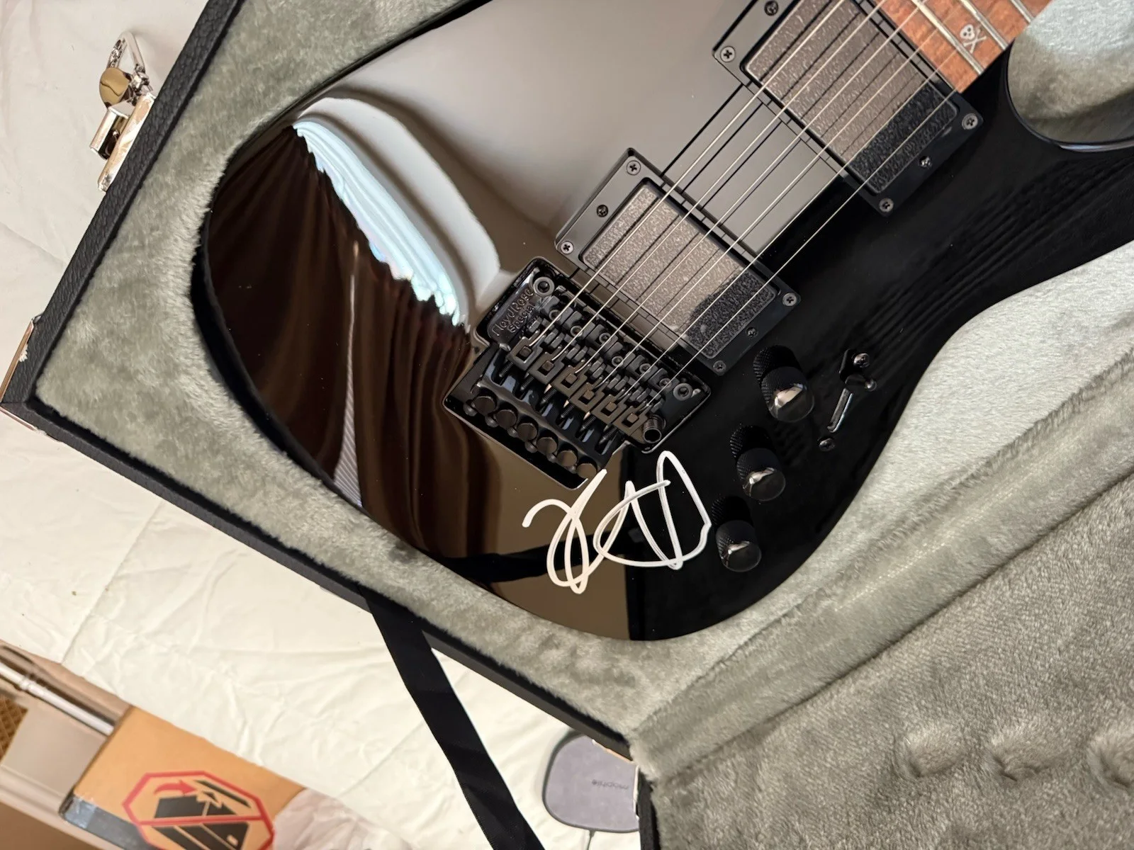 Metallica Signed Binge And Purge Promo Flat And Kirk hammett Signed ESP Guitar, изображение 4