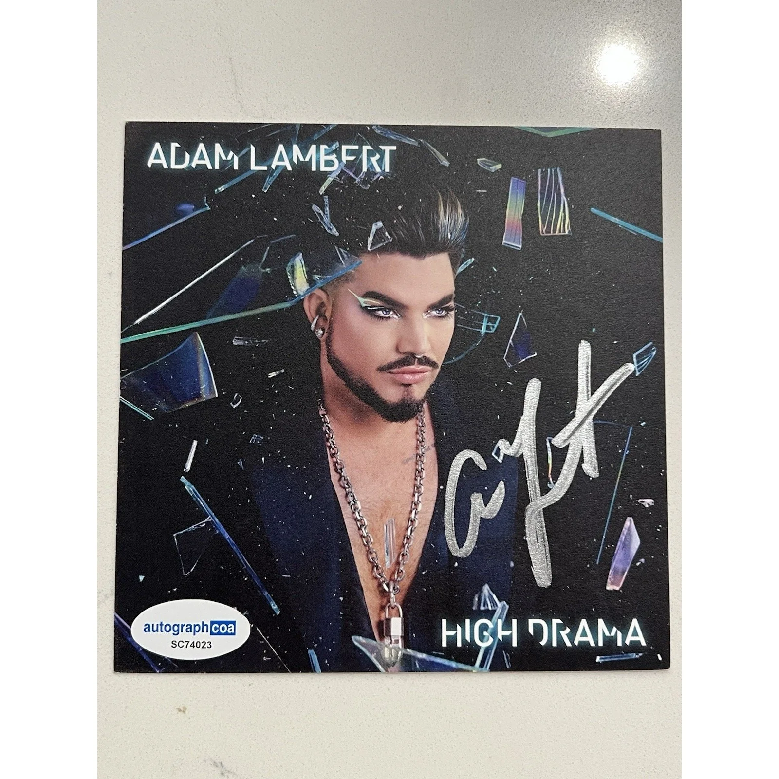 Adam Lambert - COA High Drama Cd with Signed / Autographed Art card ACOA #3, изображение 5
