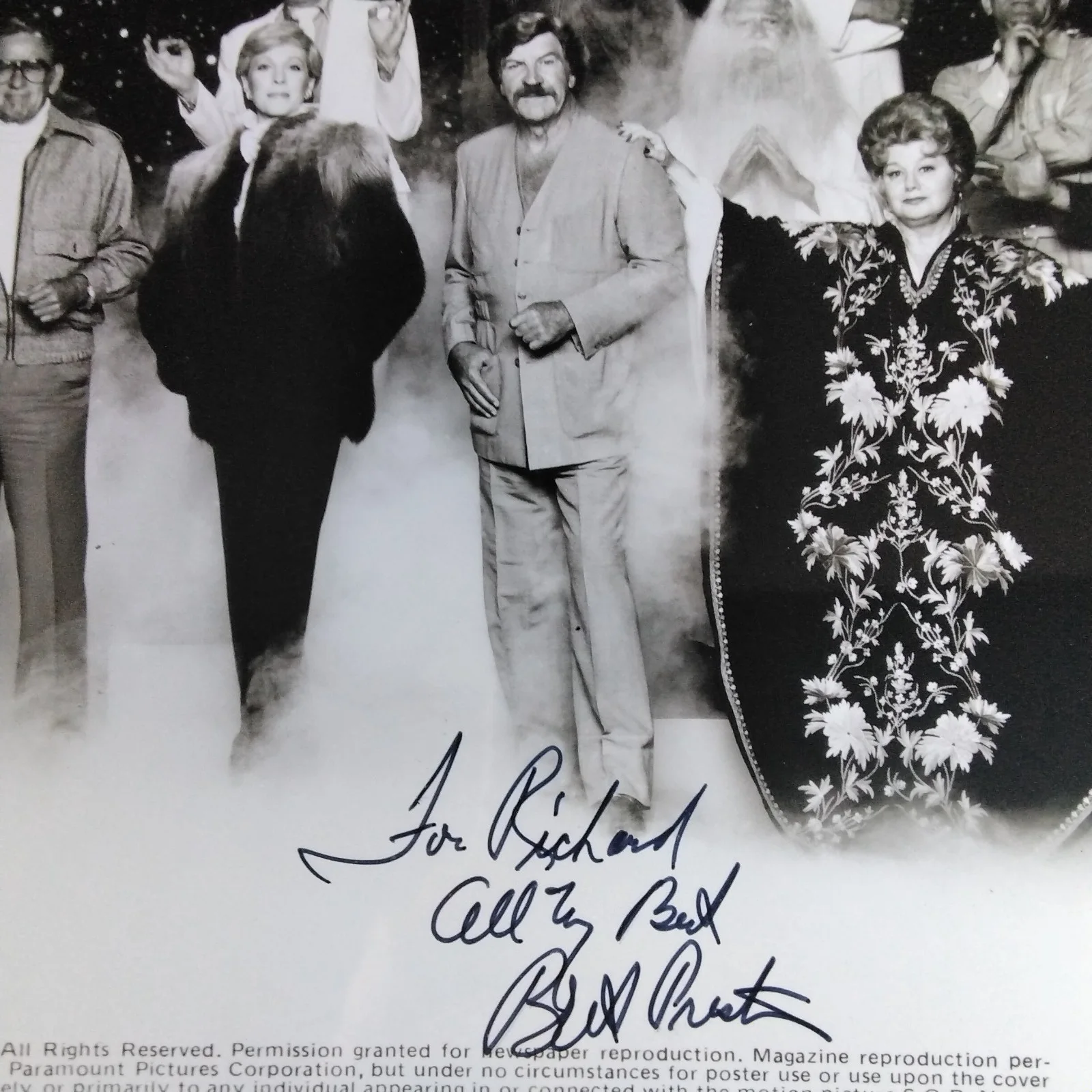 Robert Preston SIGNED 1981 Photo Movie Actor Music Man Victor Victoria SOB Cast, изображение 3