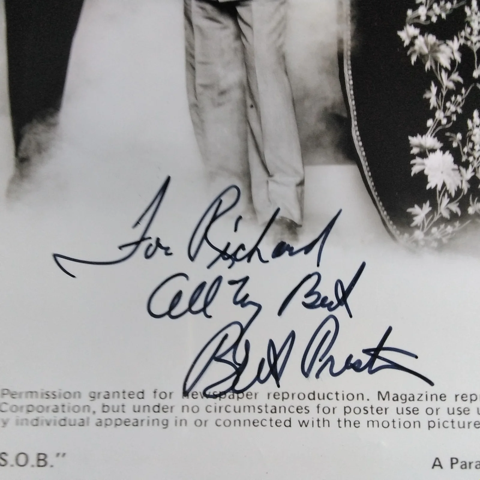 Robert Preston SIGNED 1981 Photo Movie Actor Music Man Victor Victoria SOB Cast, изображение 4