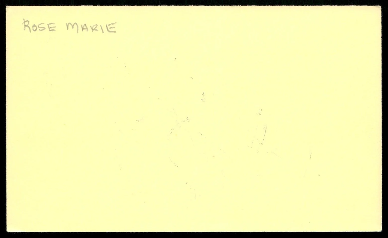 Actress Rose Marie Vintage Index Auto Card -Beautiful Autograph, image 2