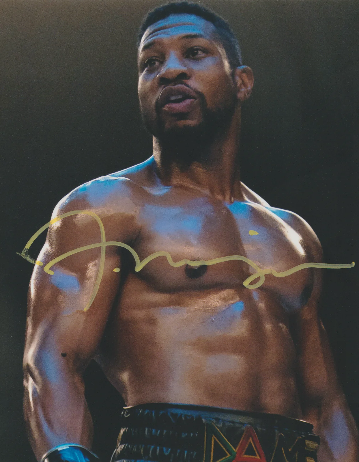 JONATHAN MAJORS — JONATHAN MAJORS CREED III SIGNED 8X10 COLOR PHOTO AUTOGRAPH DAMIAN