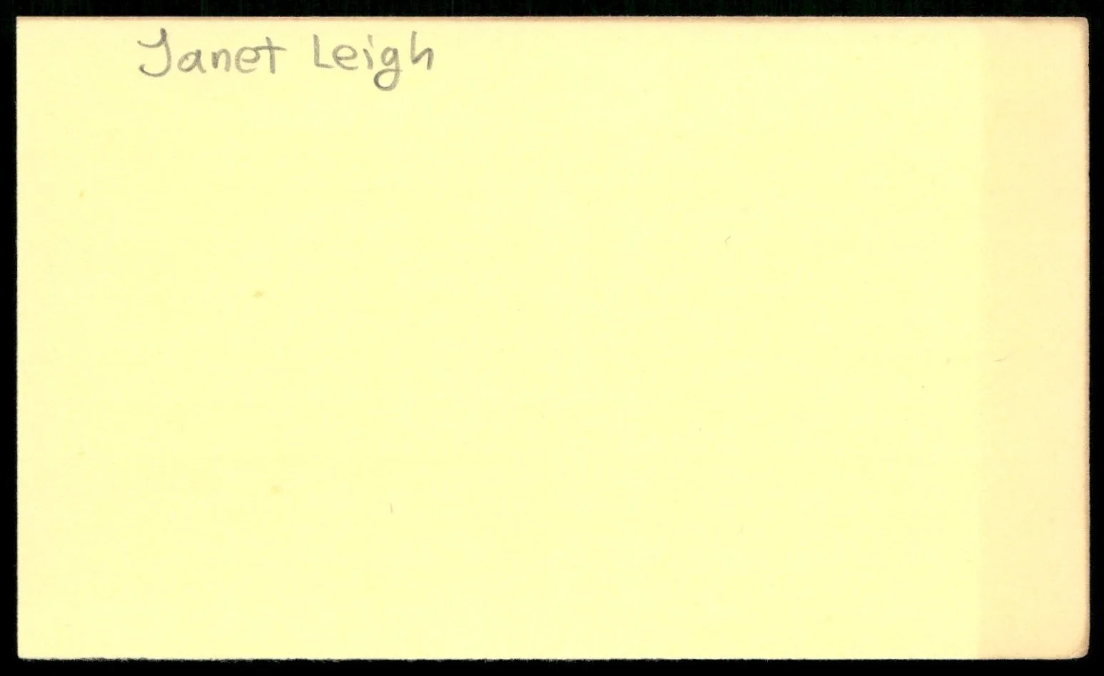 Psycho Actress Janet Leigh Vintage Index Auto Card -Beautiful Autograph, изображение 2