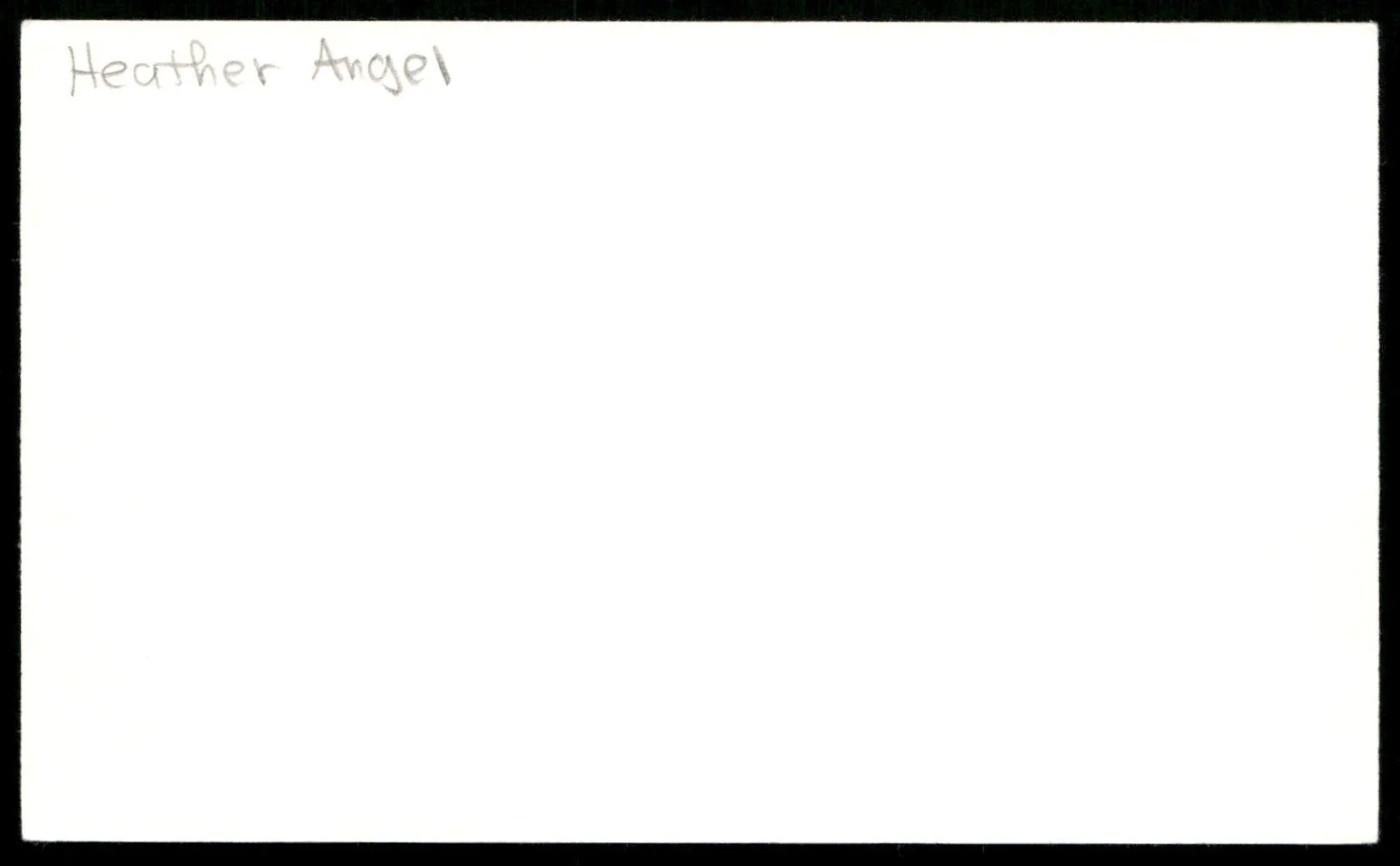 Actress Heather Angel Vintage Index Auto Card -Beautiful Autograph, image 2