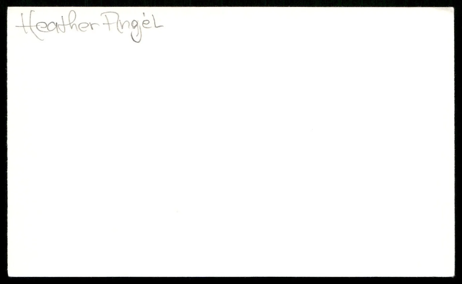 Actress Heather Angel Vintage Index Auto Card -Beautiful Autograph, изображение 2
